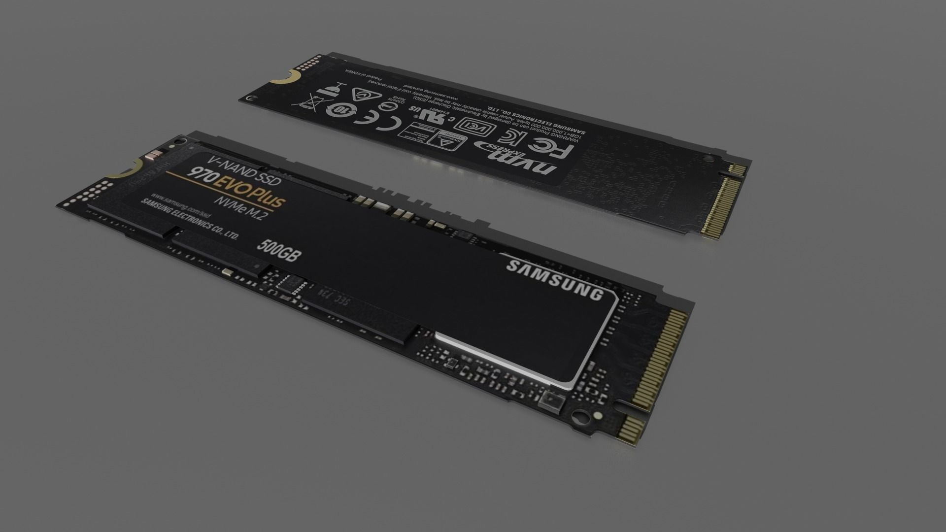 SSD M2 Samsung Evo Plus 500 GB 3D asset | CGTrader