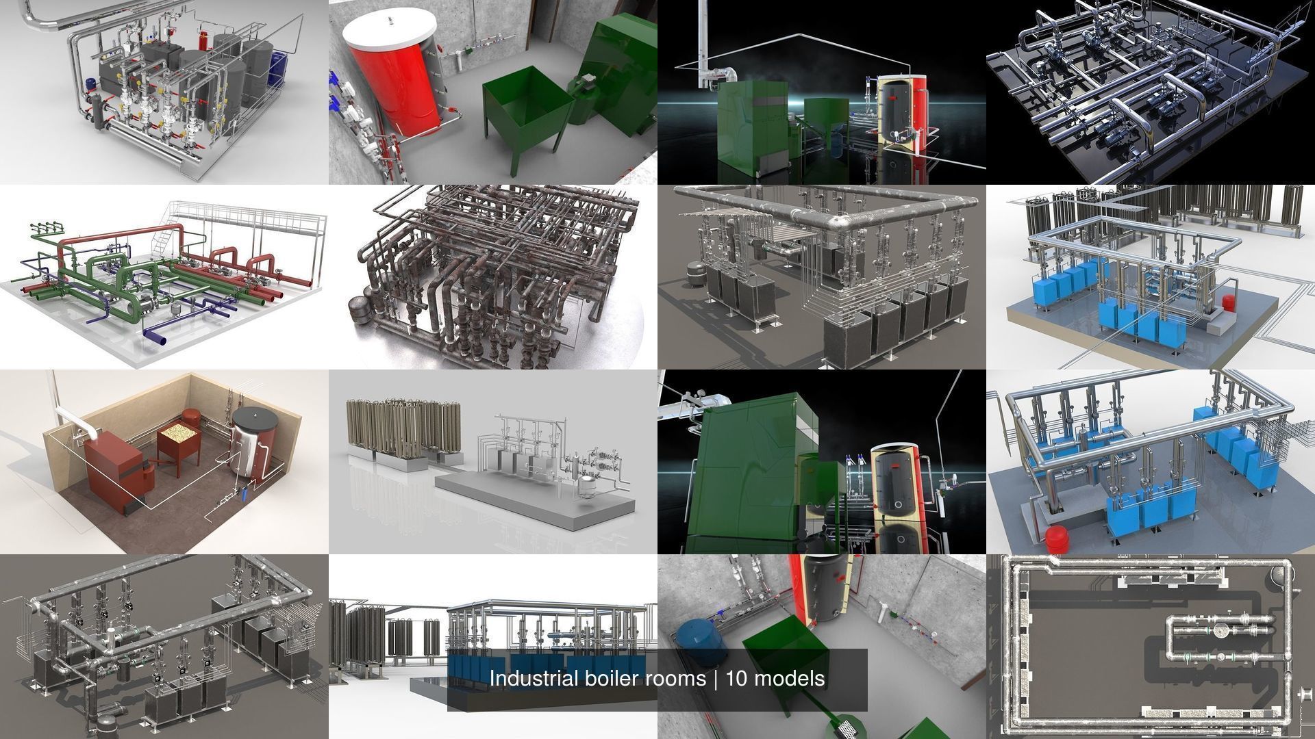 Industrial boiler rooms