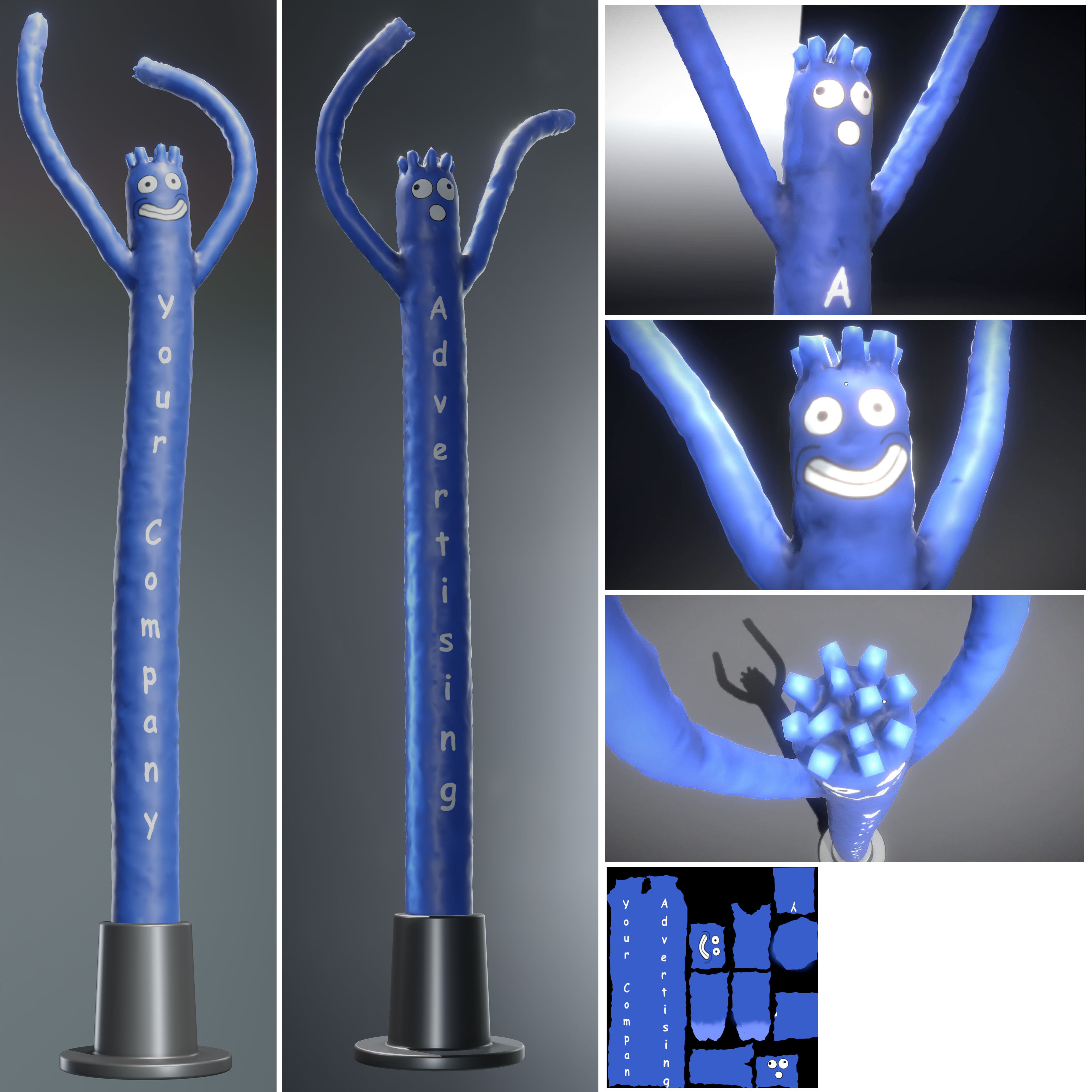 Skydancer with Animation Low-poly 3D model
