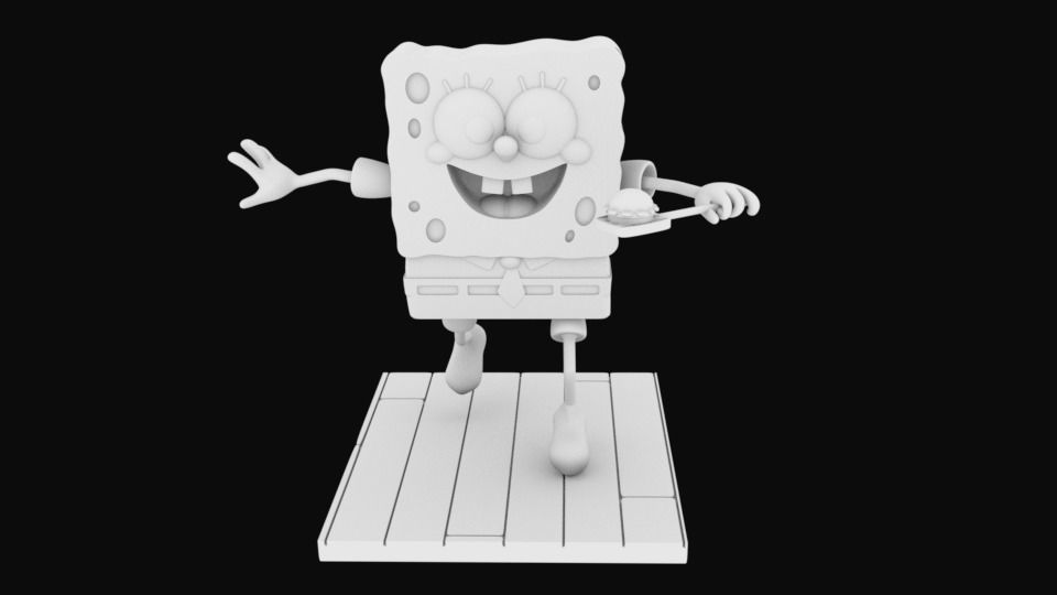 Sponge Bob separeted parts for 3D printing STL