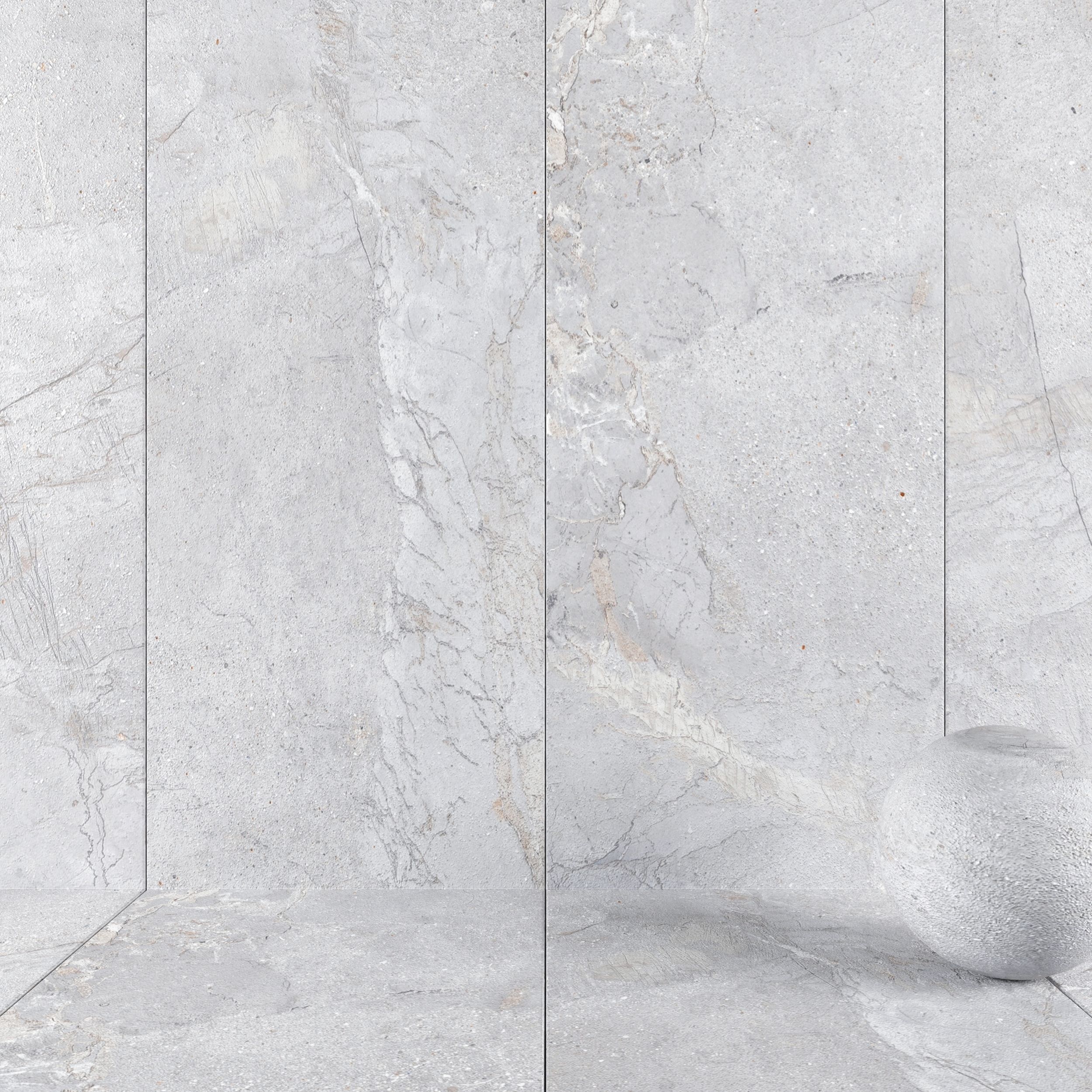 3D Stone Wall Tiles Manhattan Grey 120x270 Set 1