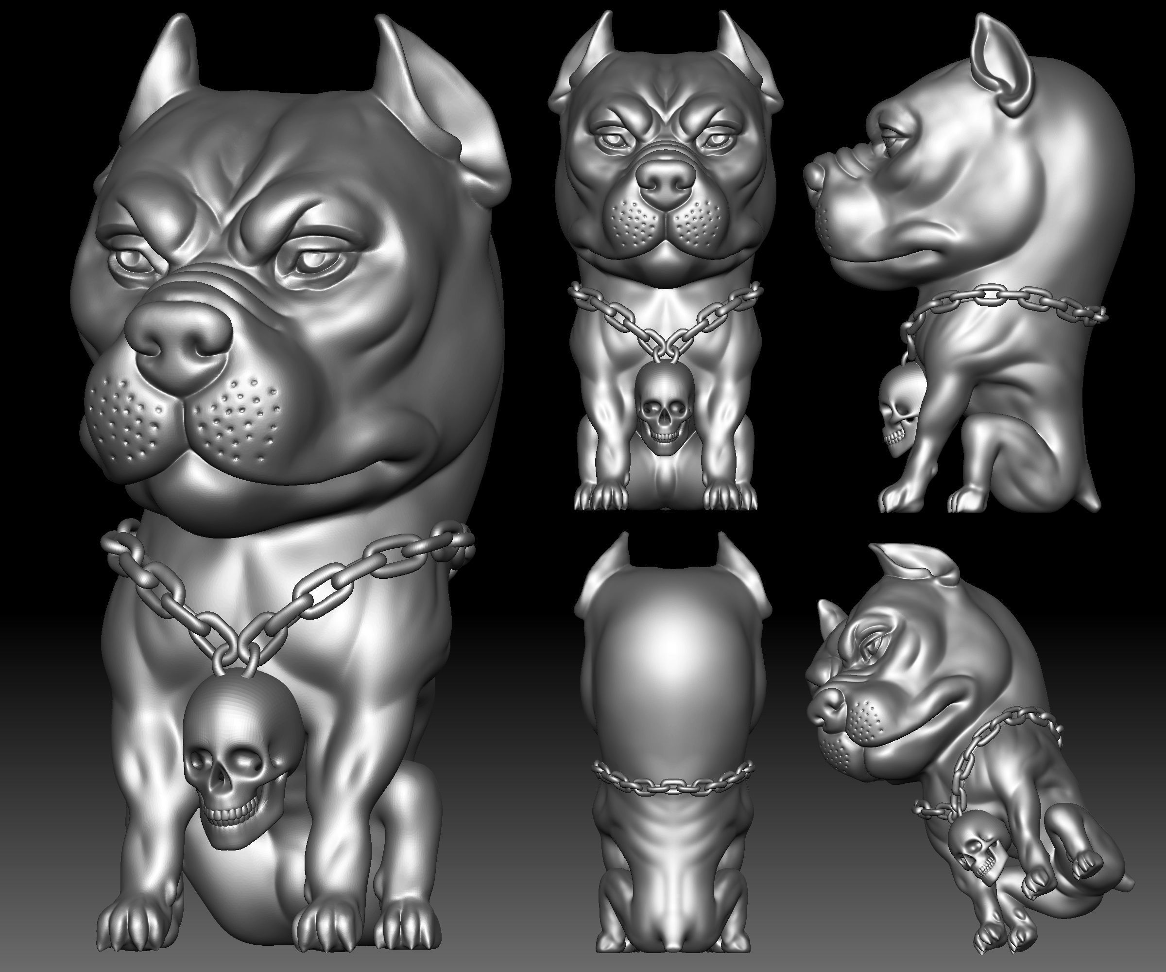 Pit Bull 3D STL file printable Bully