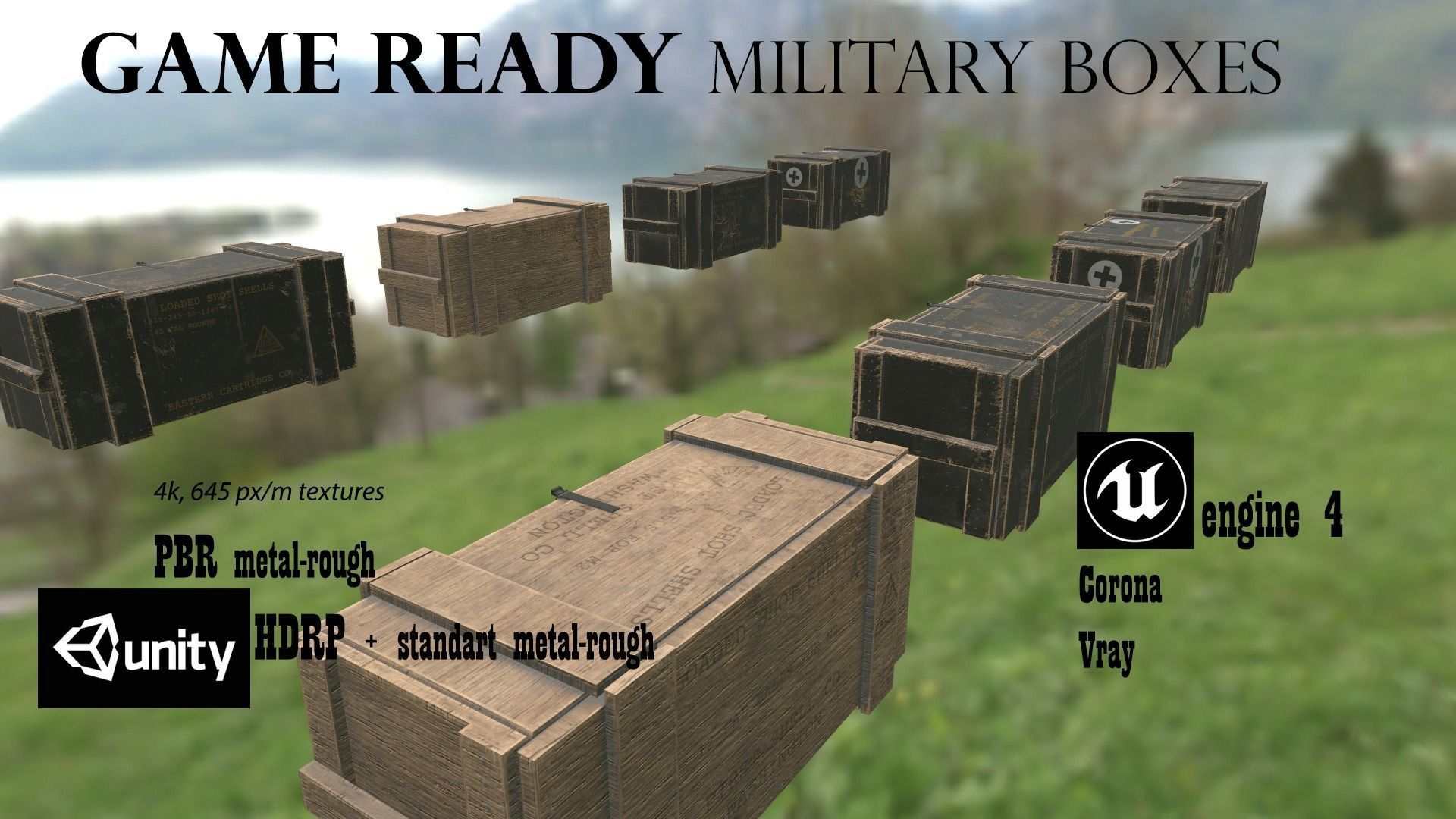 Military supply boxes Ammo boxes