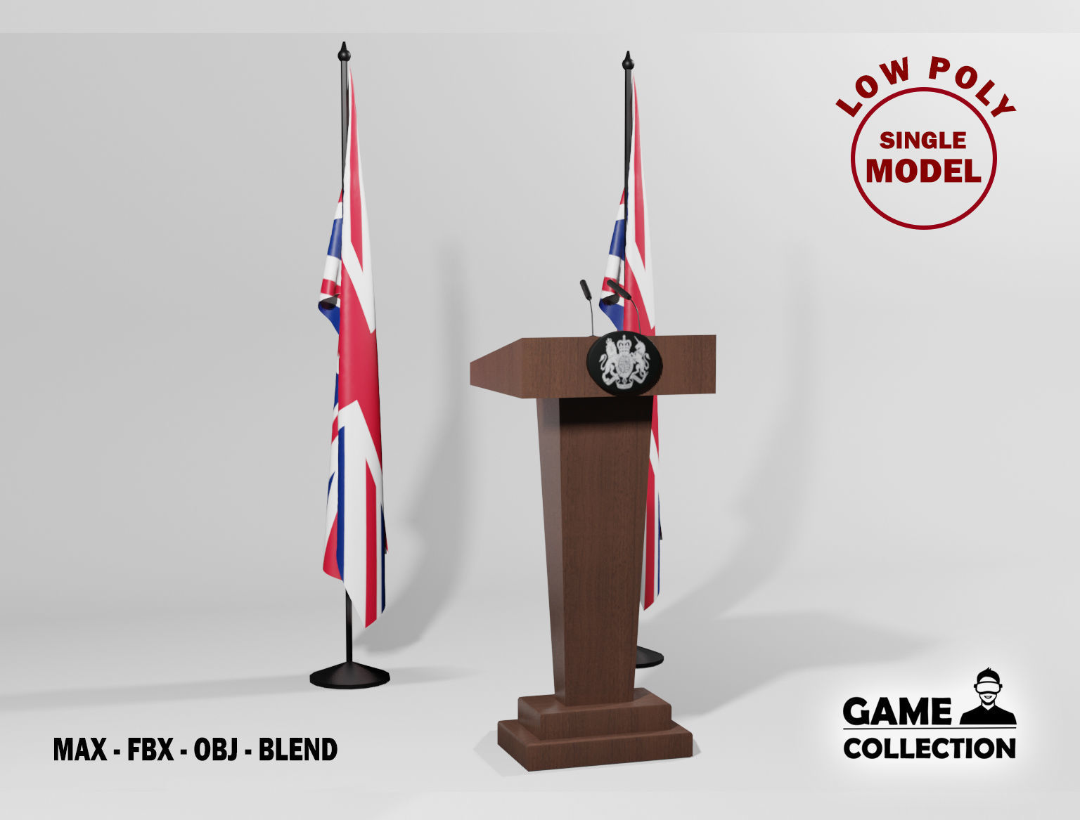 3D model English Presidential podium VR / AR / lowpoly CGTrader