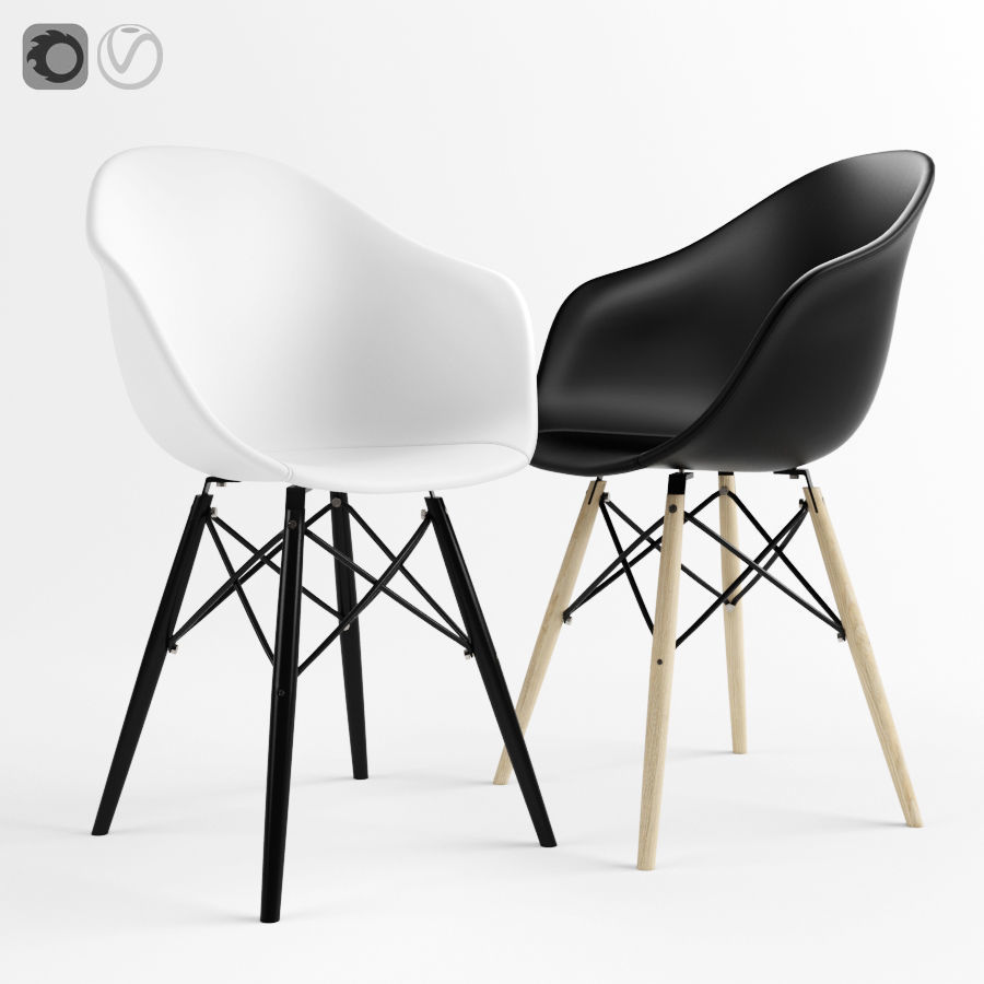 Modern Cross Leg Dining Chair 3D model CGTrader