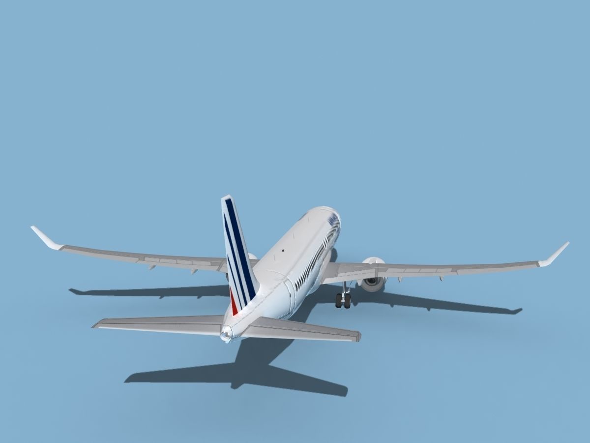 Airbus A220-300 Air France Regional 3D model animated rigged | CGTrader