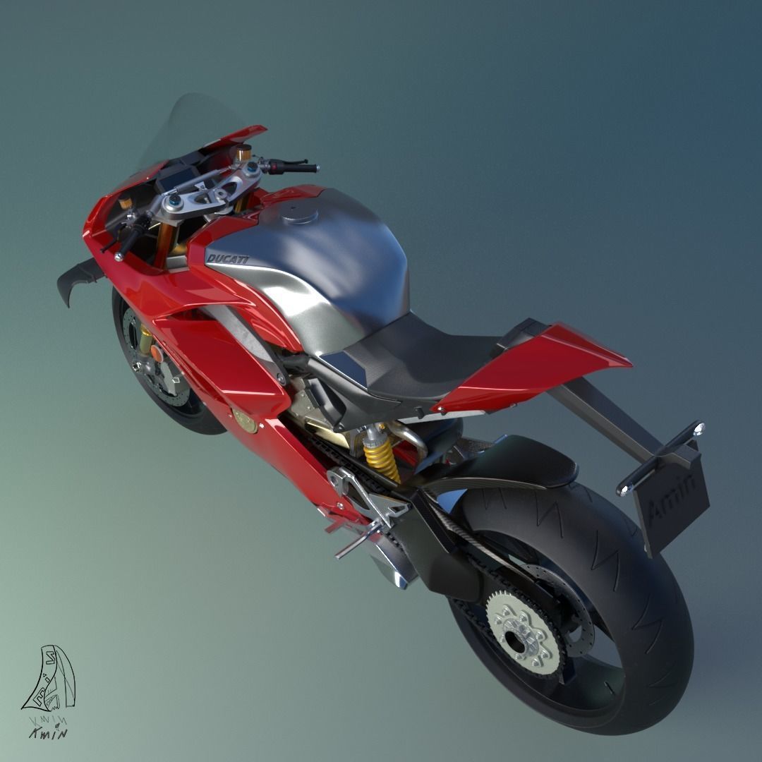 3D model Ducati Panigale V4R VR / AR / low-poly | CGTrader