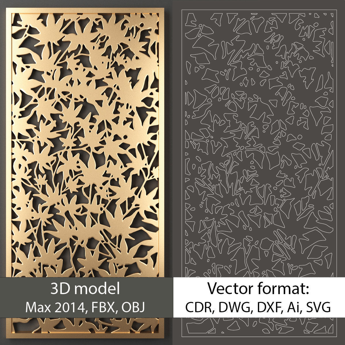 Decorative panel 31 model and vector 3D model