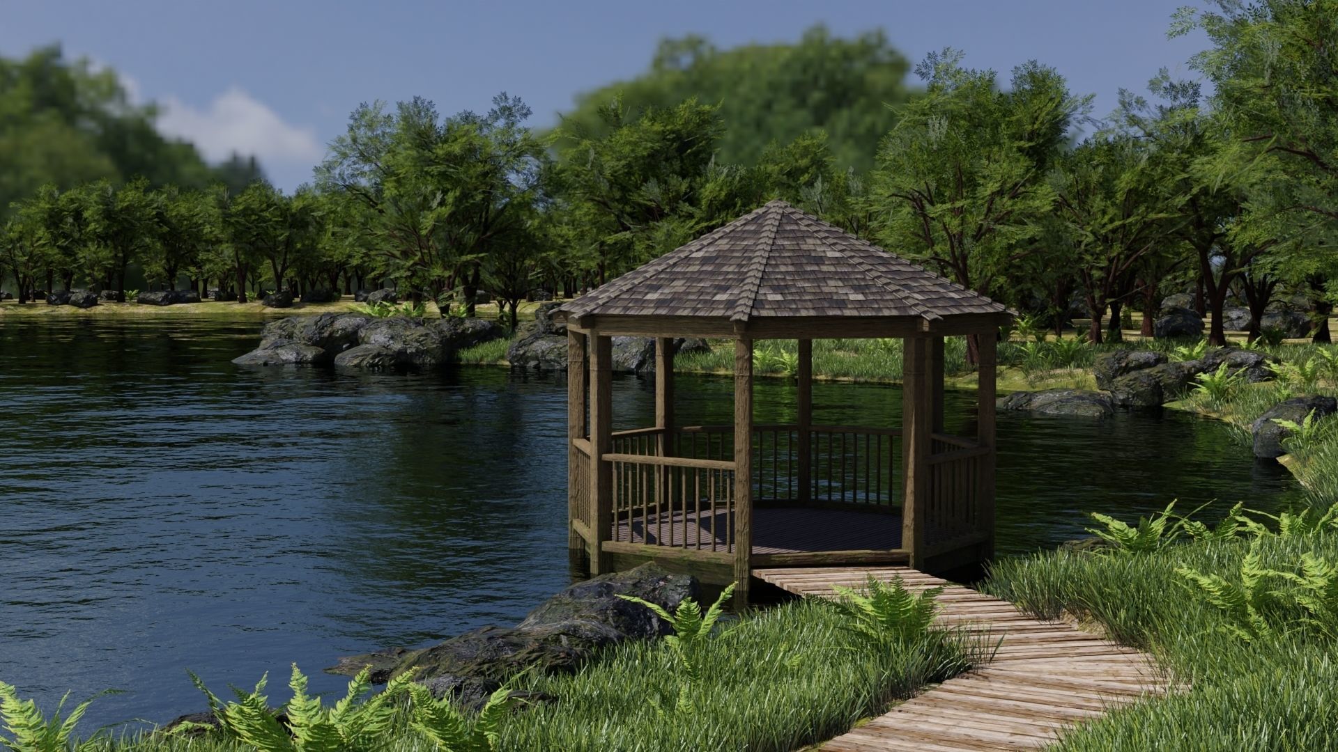 Gazebo Scene 3D model
