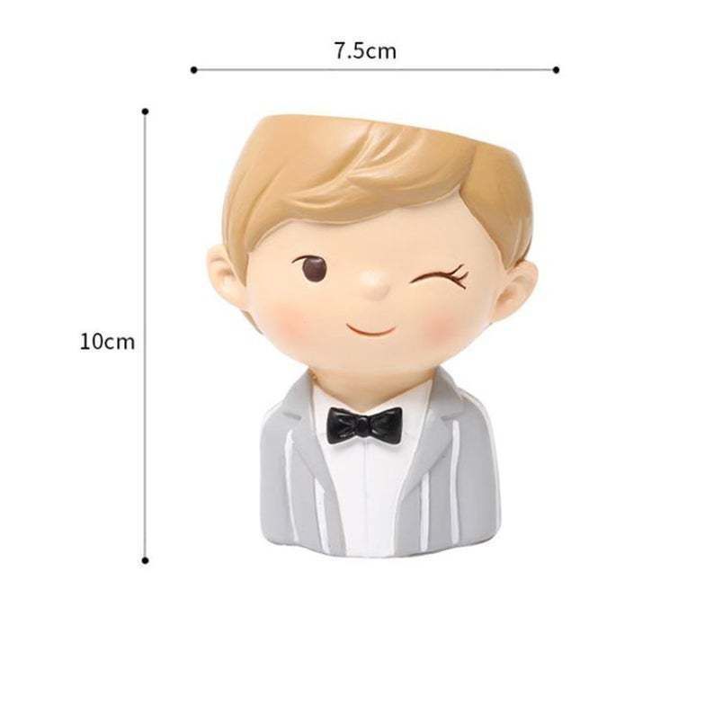 Cute girls and boys planters 1 of 4 for 3d printing