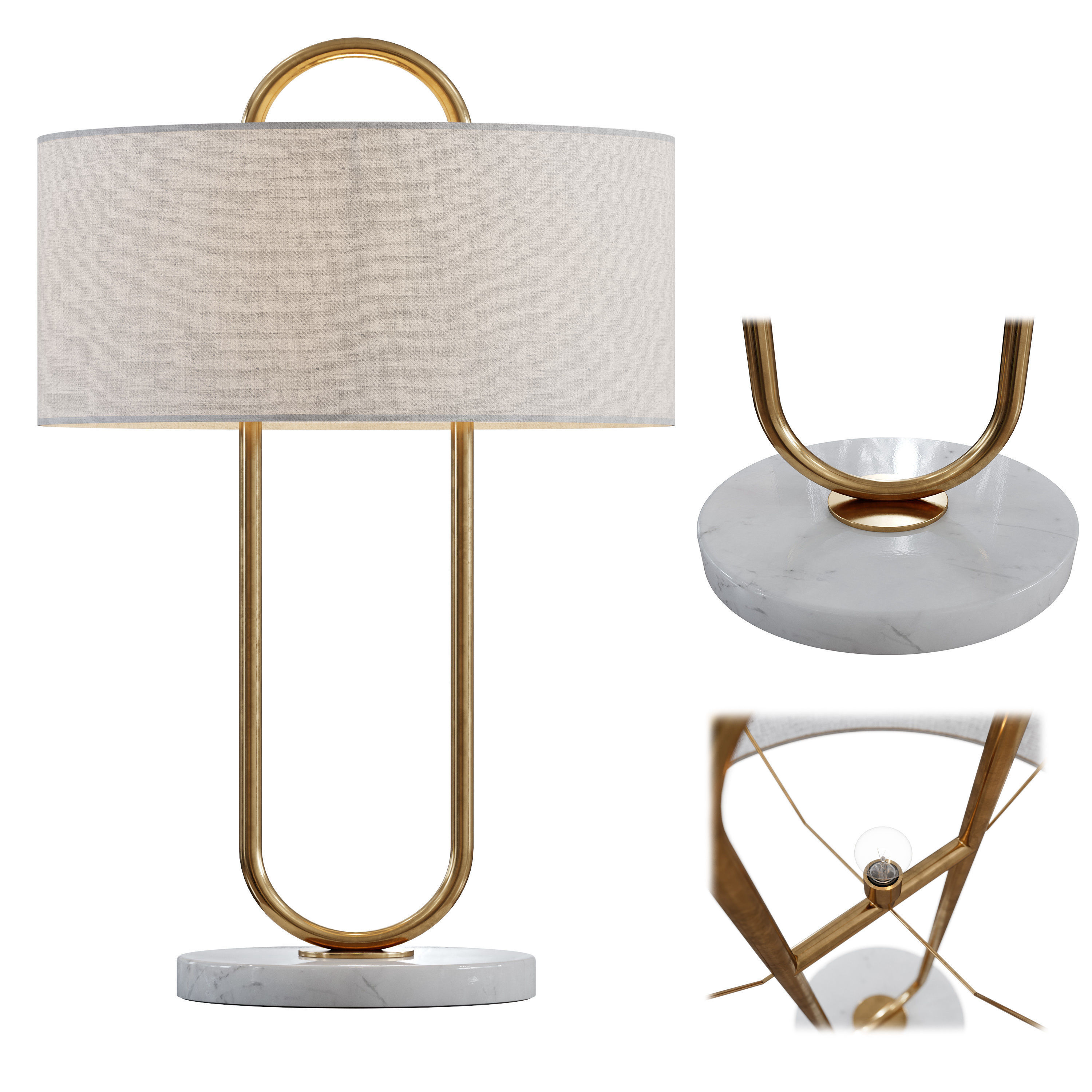 3D model CB2 WARNER TABLE LAMP CGTrader