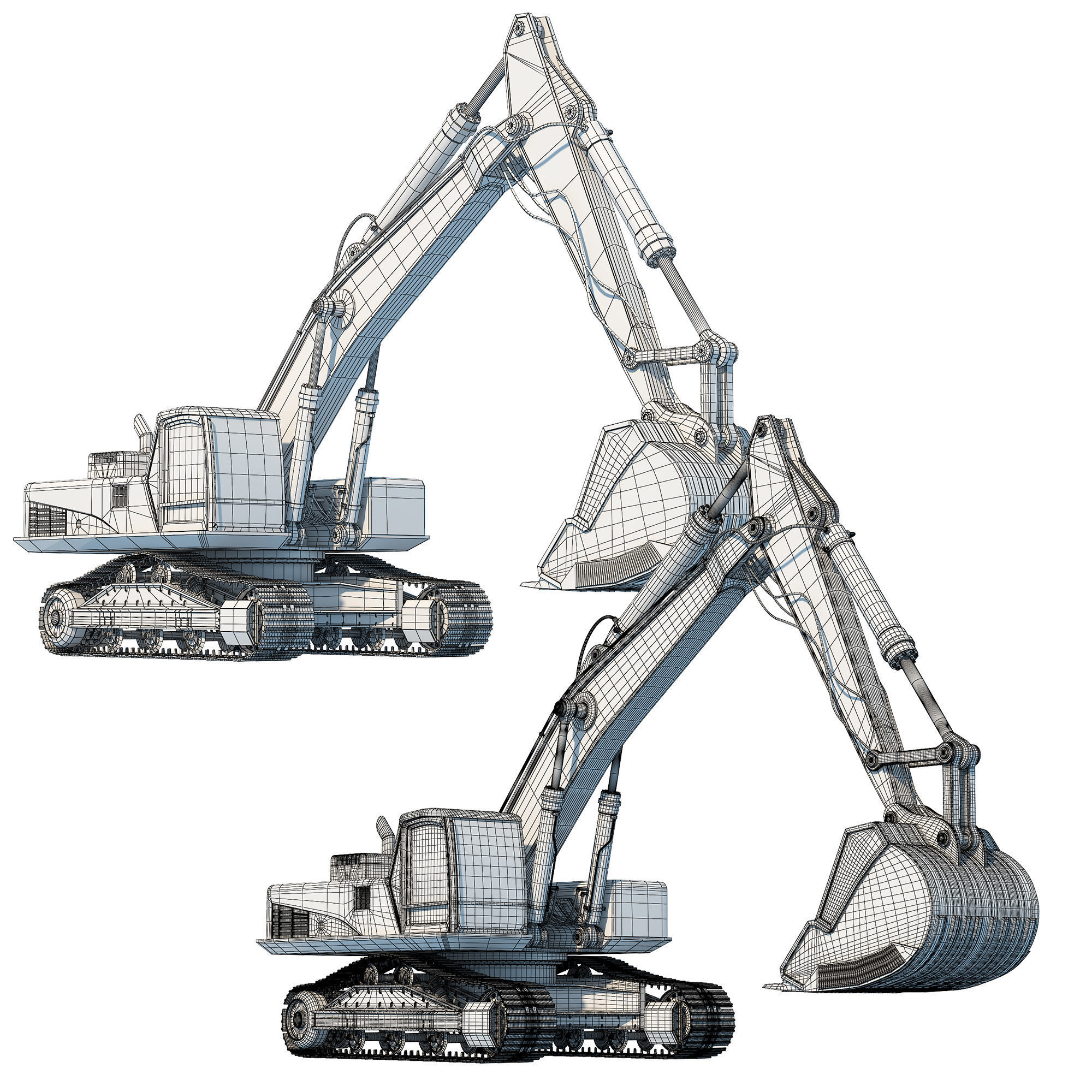 Cat excavator 3D model | CGTrader