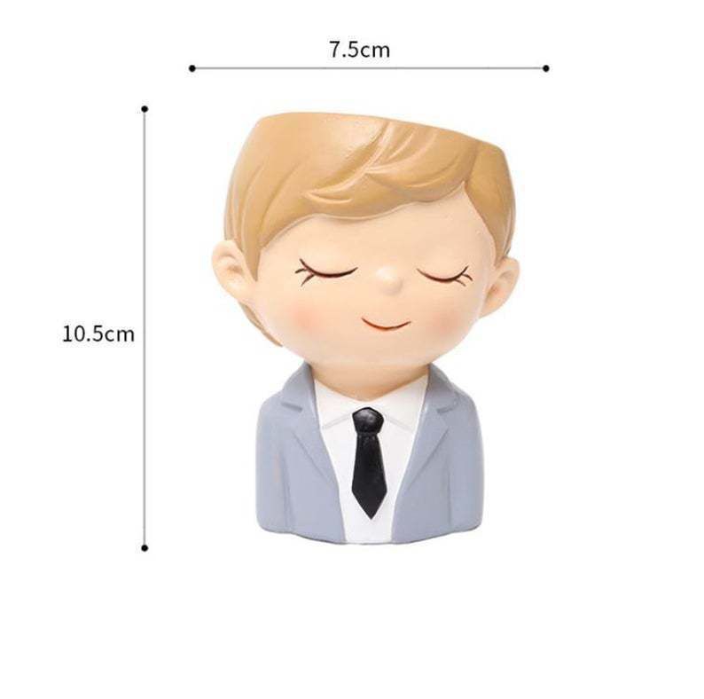 Cute girls and boys planters 2 of 4 for 3d printing