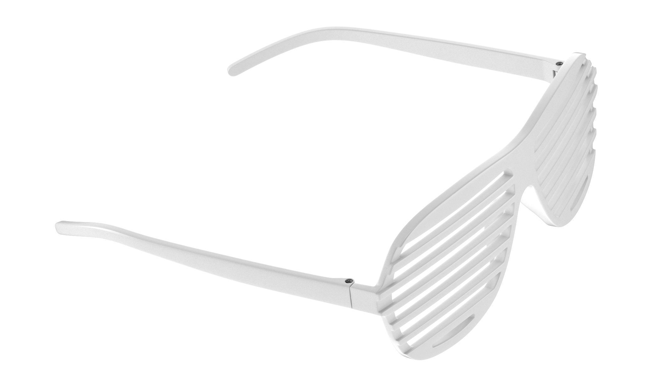 Shutter Glasses White 3D model CGTrader