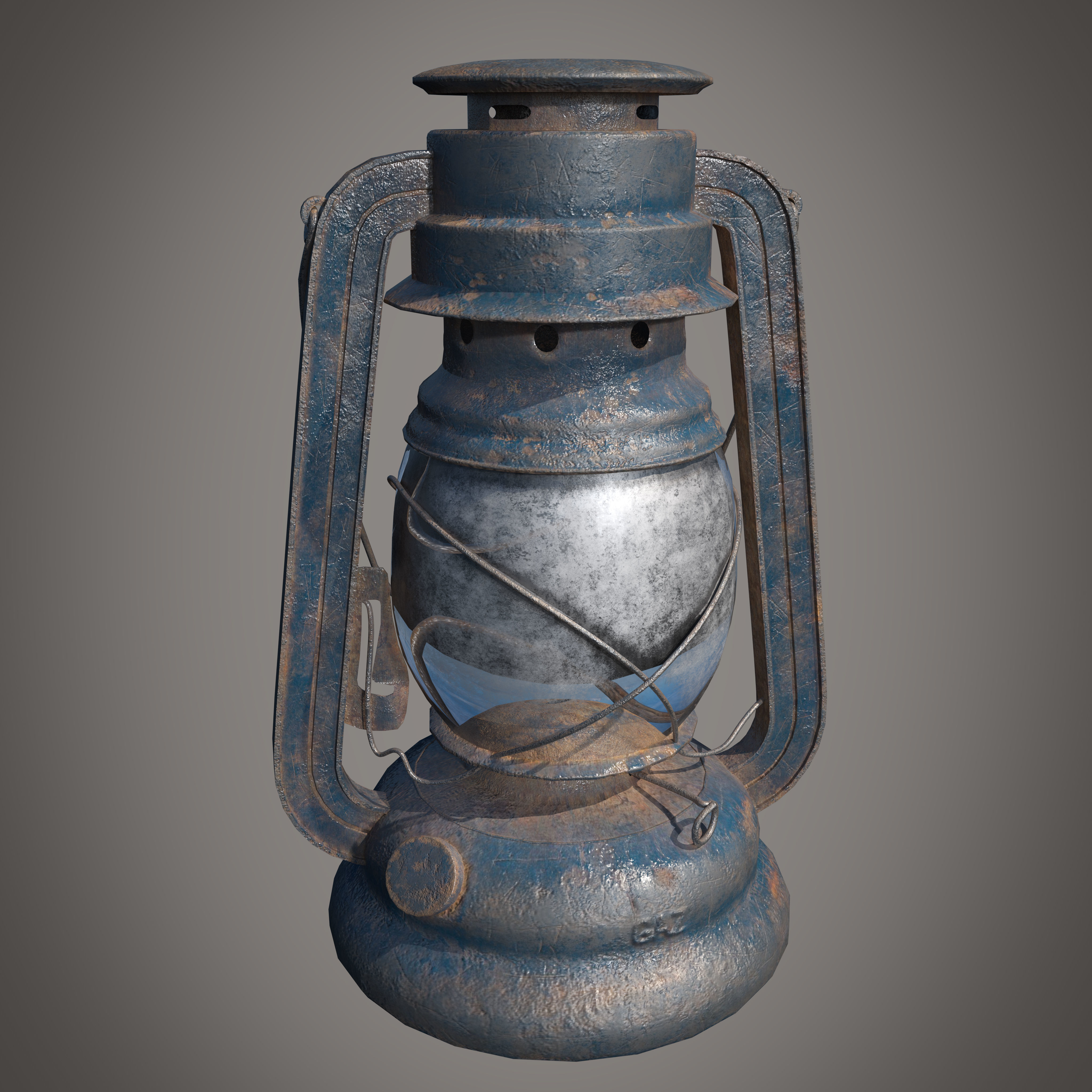 Rusty Lantern Low-poly 3D model