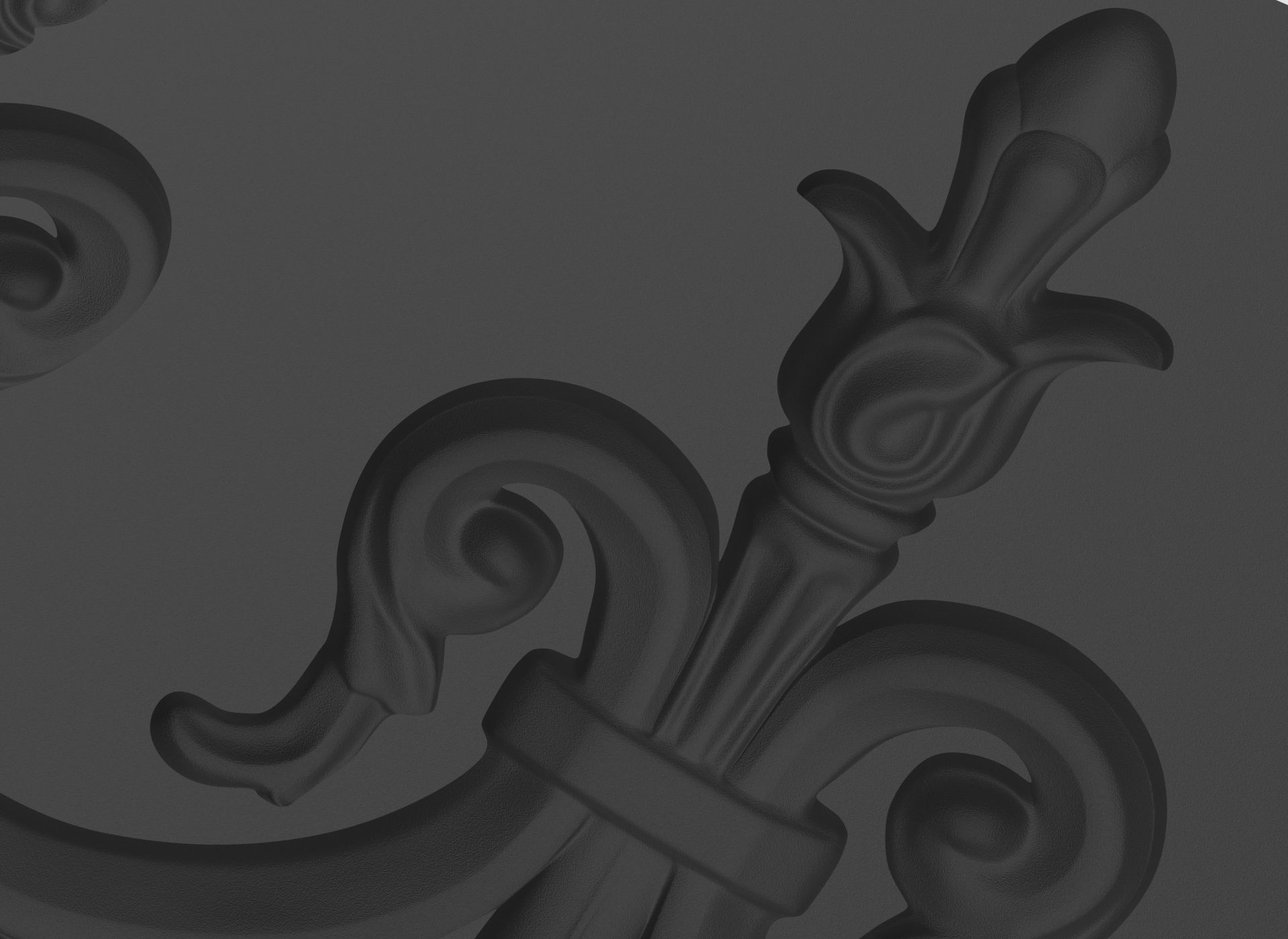 Roof ornement friezes tulip pattern HD model for CNC or Printer 3D ...
