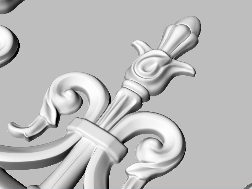 Roof ornement friezes tulip pattern HD model for CNC or Printer 3D ...