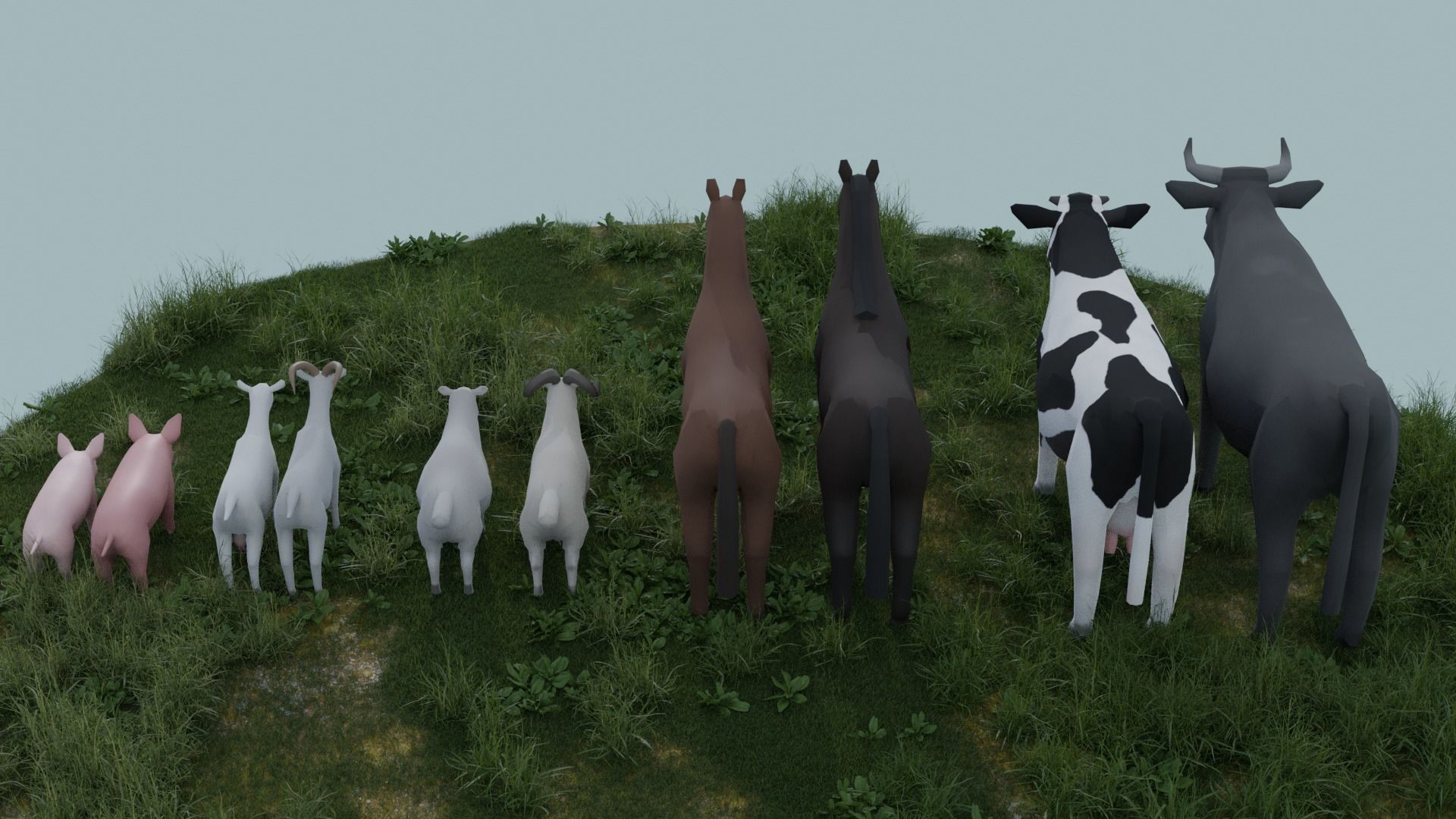 3D model Farm Animals VR / AR / lowpoly CGTrader