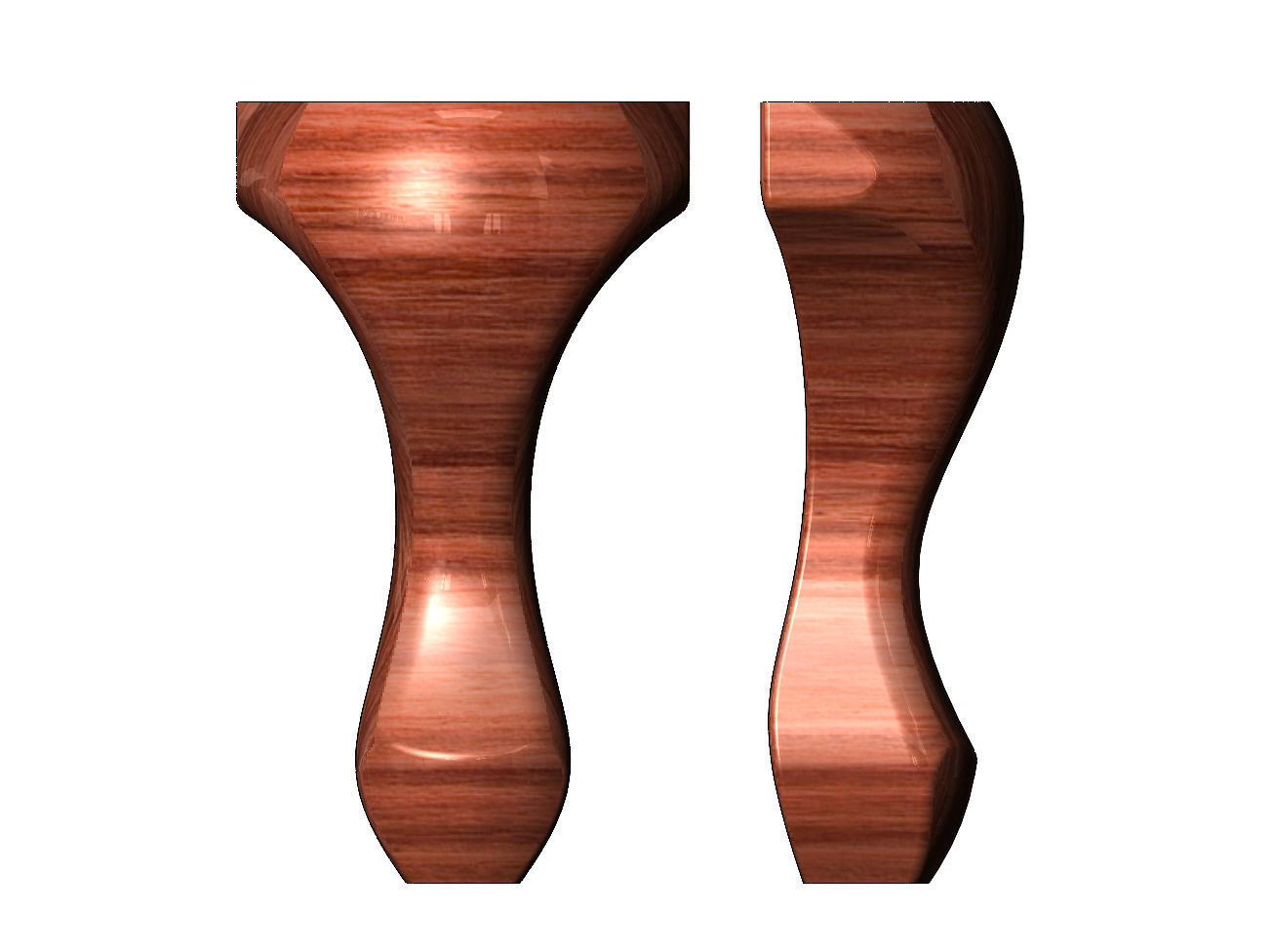 Antique Queen Anne Leg and Feet 3D model 3D printable | CGTrader