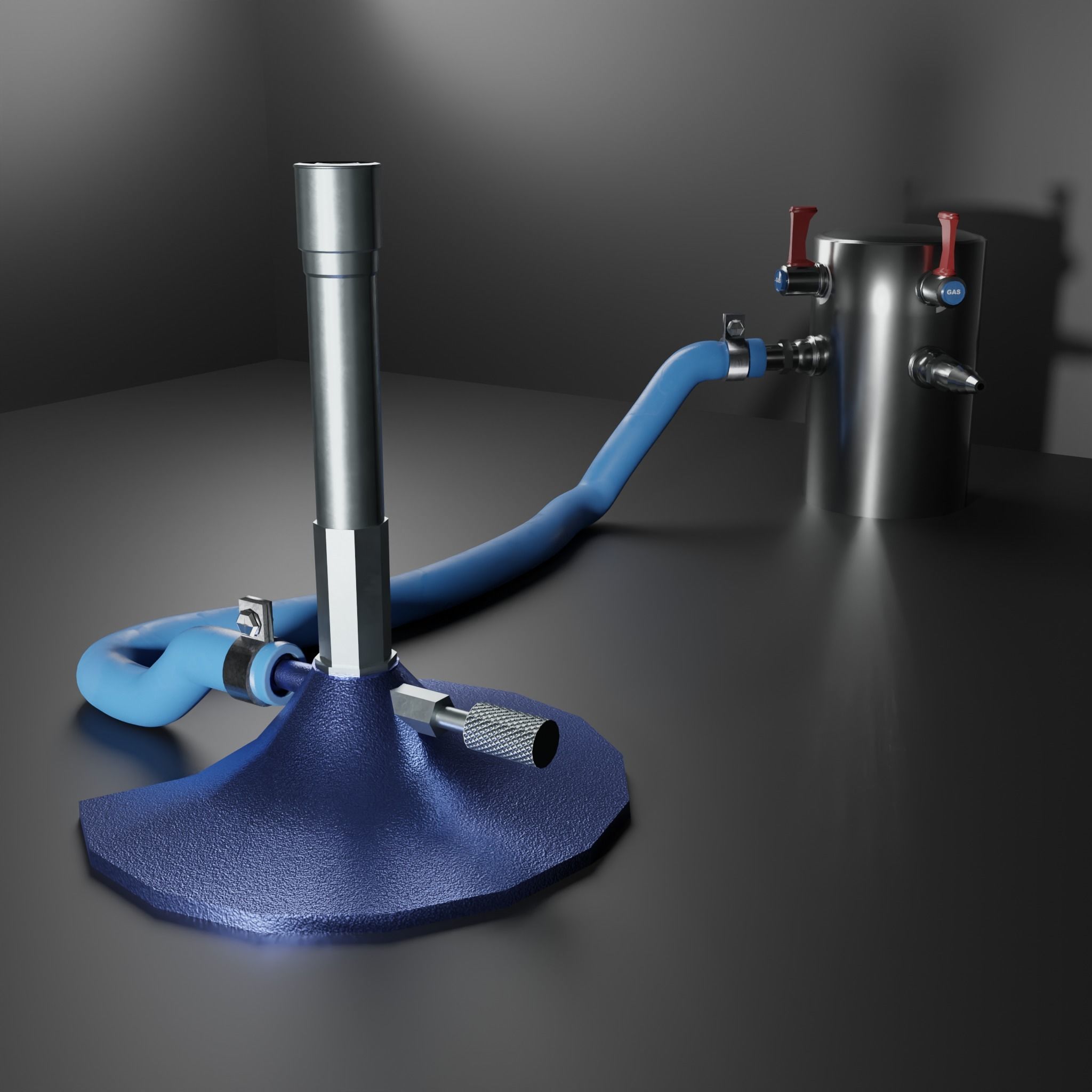 3D model Bunsen Burner and Gas Nozzle VR / AR / lowpoly CGTrader