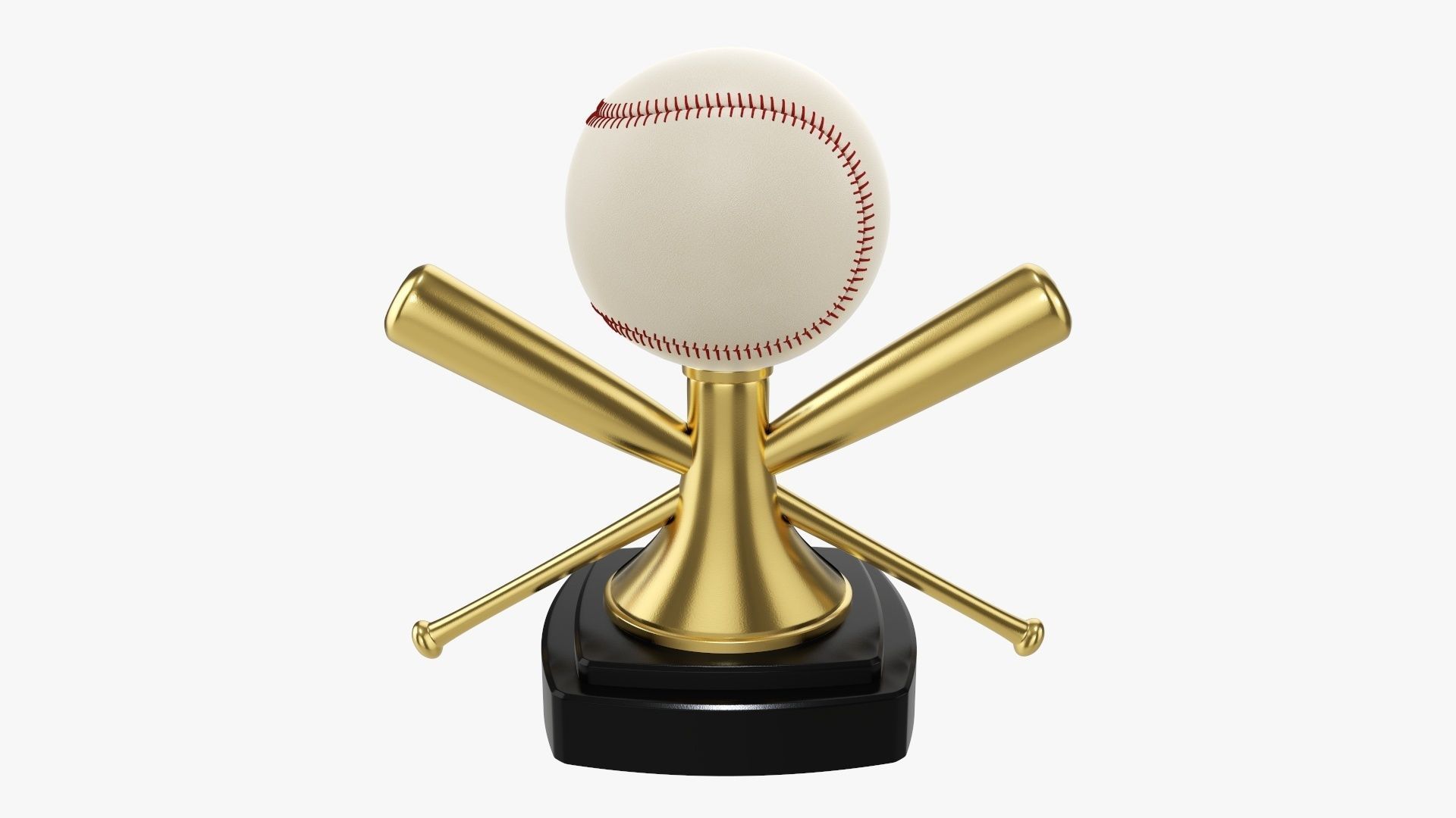 Trophy baseball ball and bats