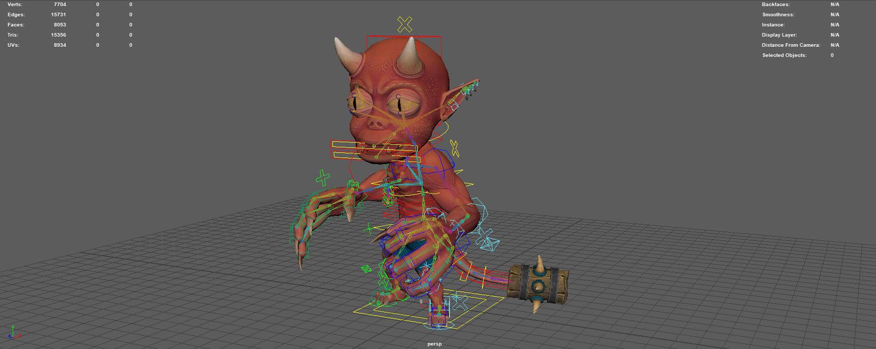 3D model Small Daemon - Game Ready VR / AR / low-poly rigged animated ...