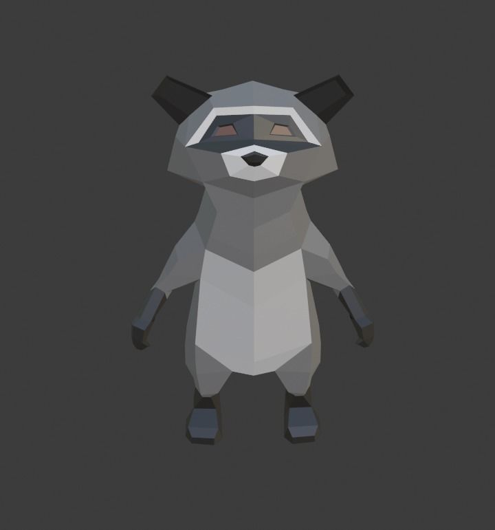 Low Poly Raccoon free VR / AR / low-poly 3D model | CGTrader
