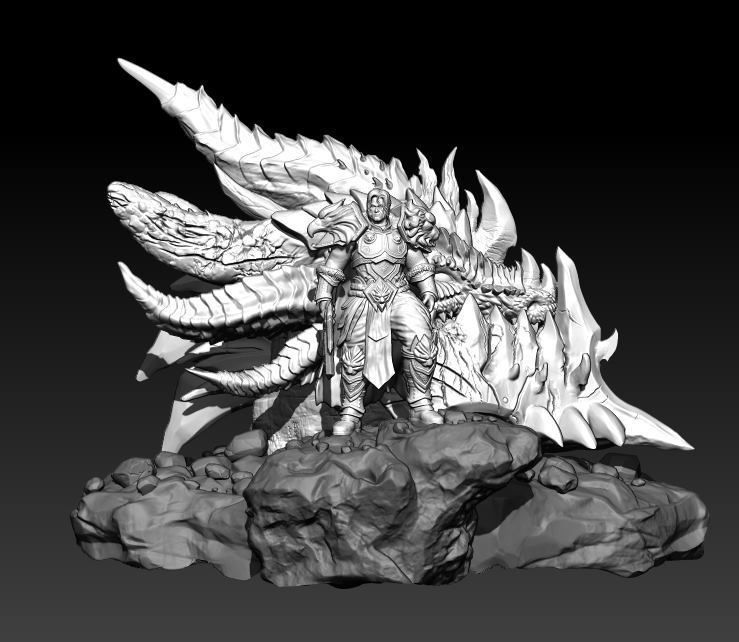 Fan Art - Varian Wrynn and Deathwing Diorama