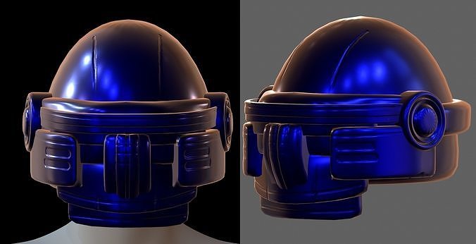 Gas mask helmet 3d model scifi Low-poly Low-poly 3D model