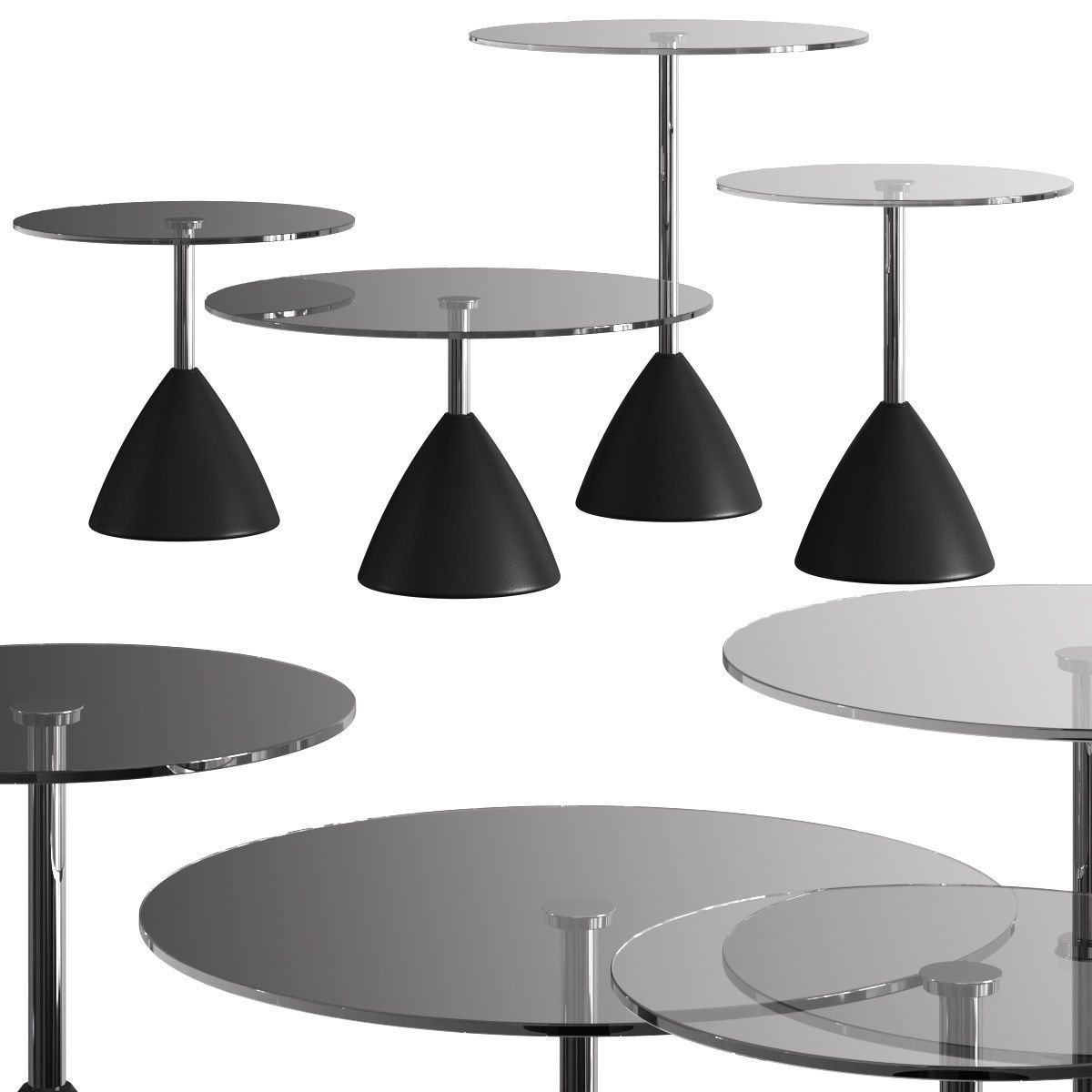 Cascando Cobalt Coffee Tables 3D model
