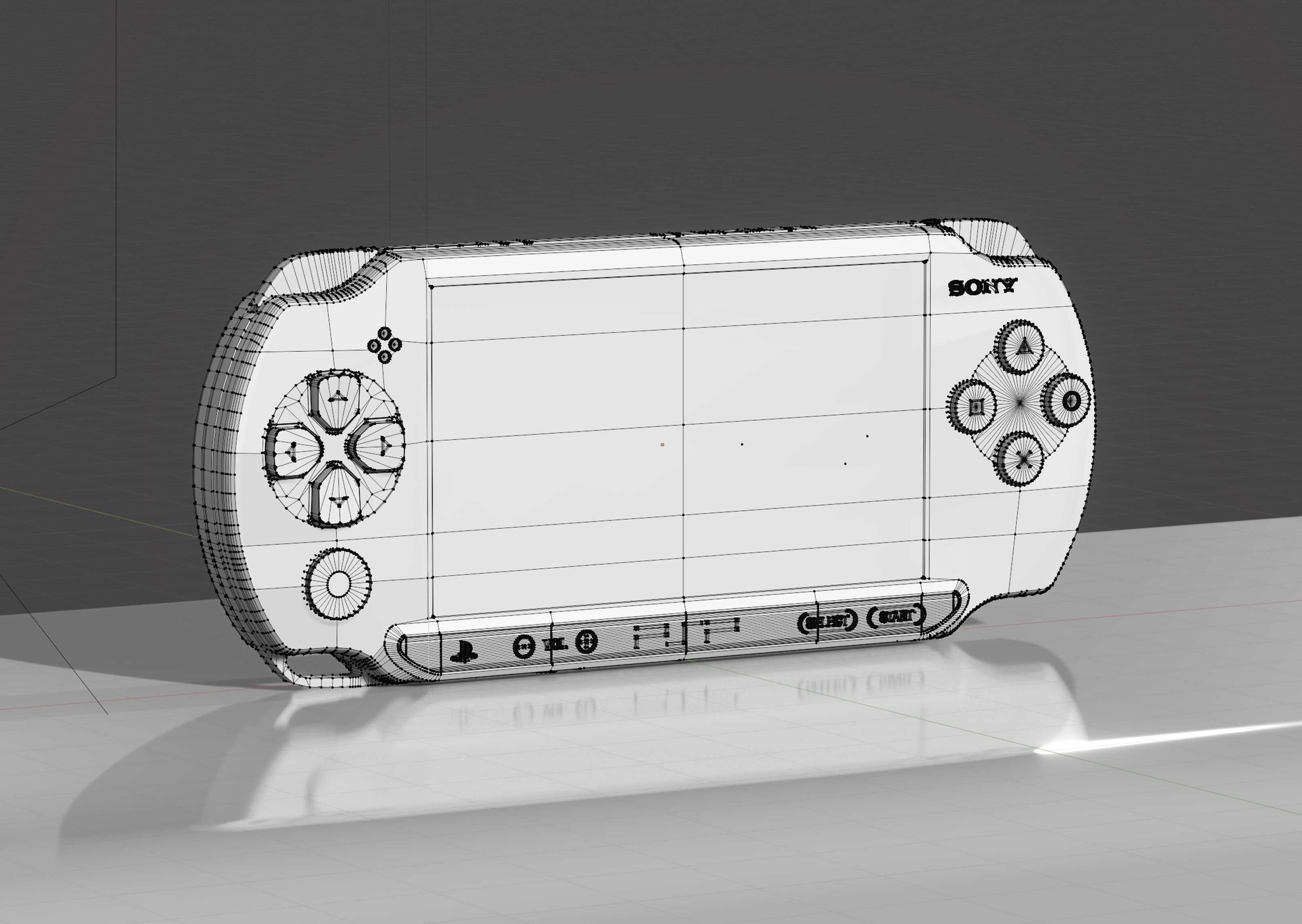 3D model Sony PSP STREET Playstation Portable Model E1004 VR / AR