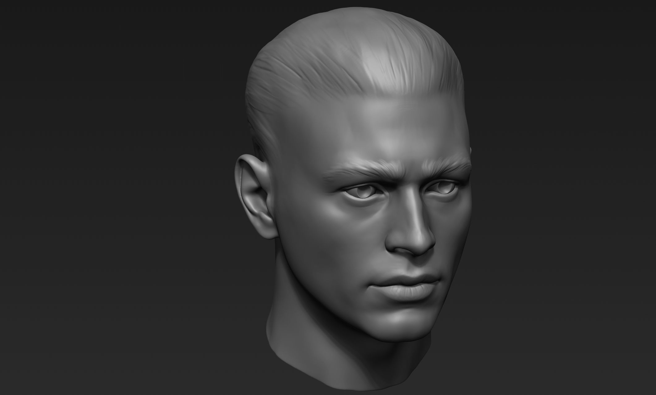 Male Head Sculpt 5 3D model | CGTrader