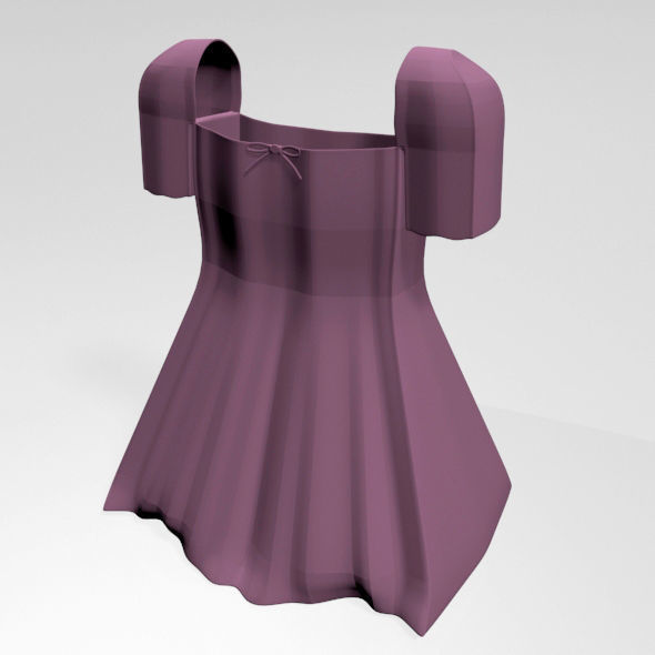 Square-Neck Short-Sleeve Mini A-Line Dress 01