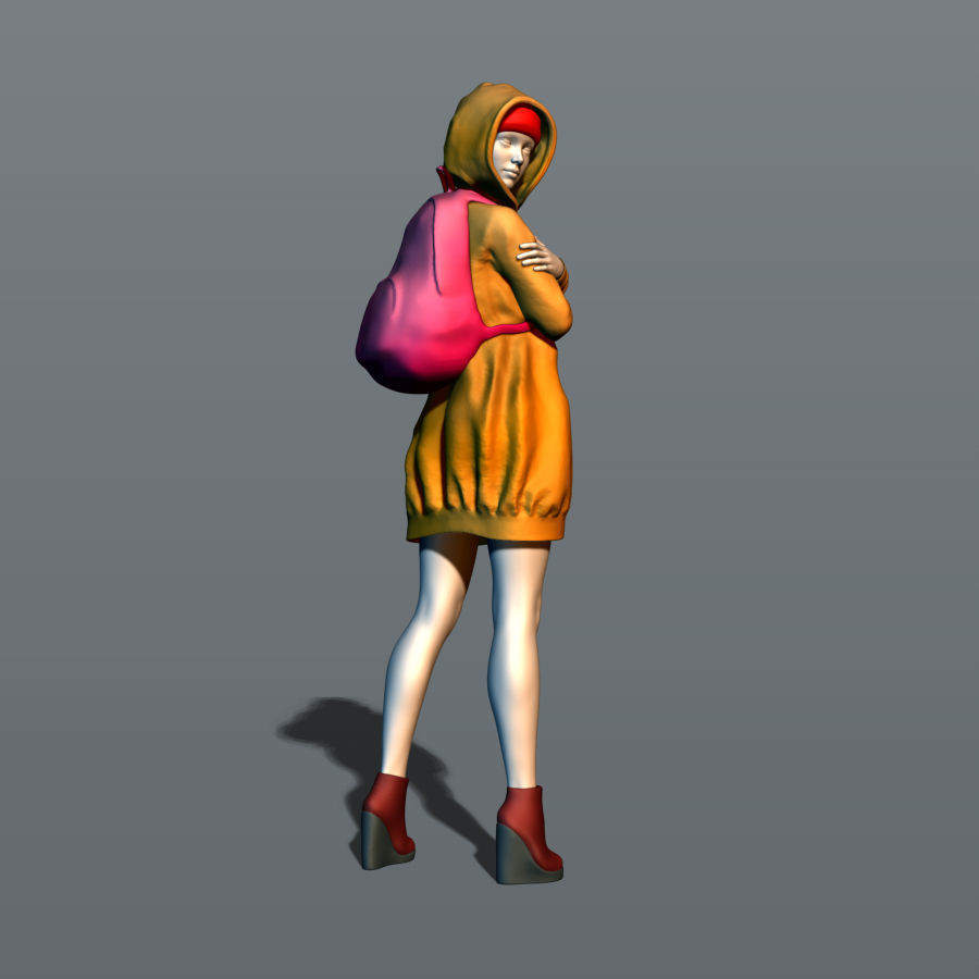 Girl with a knapsack