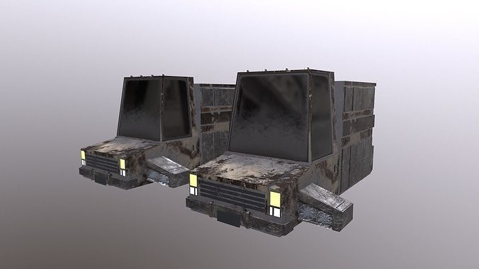 Cartoon Stylized Cyberpunk Car With 2 Texture Low-poly 3D model