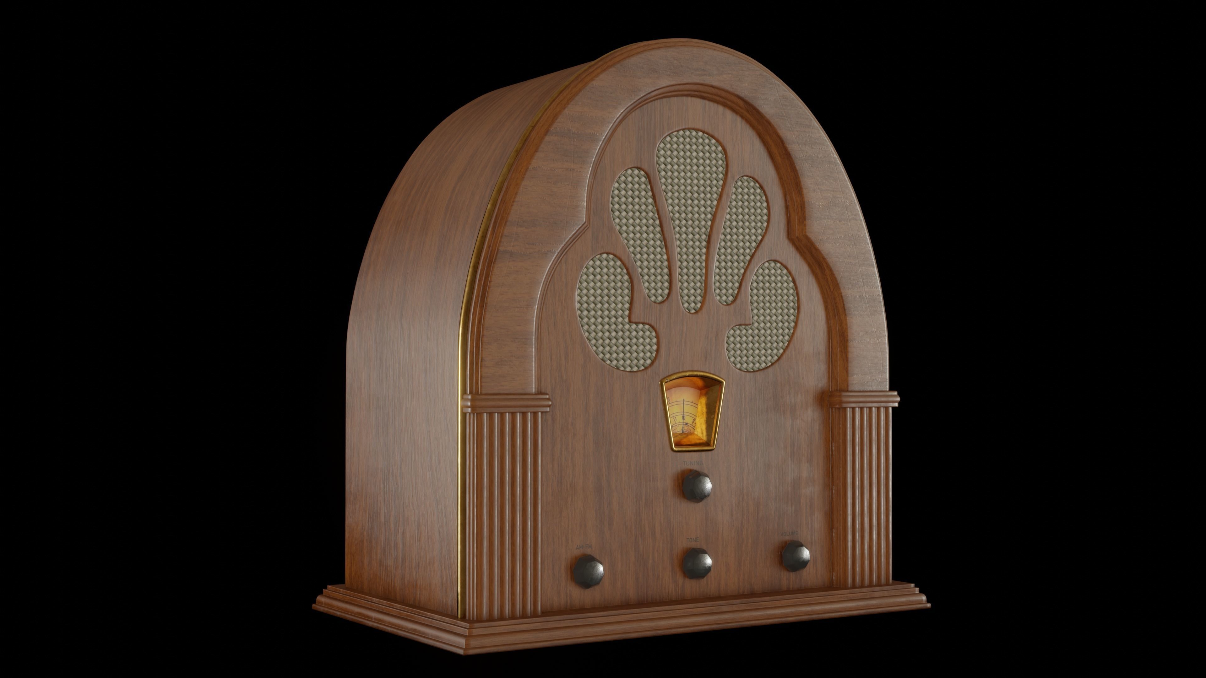 Roaring 20s Radio 3D asset CGTrader