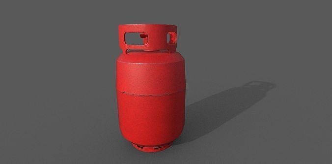 Gas bottle Low-poly 3D model Low-poly 3D model