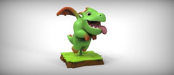 Baby Dragon Clash Of Clans 3d Model 3d Printable Cgtrader