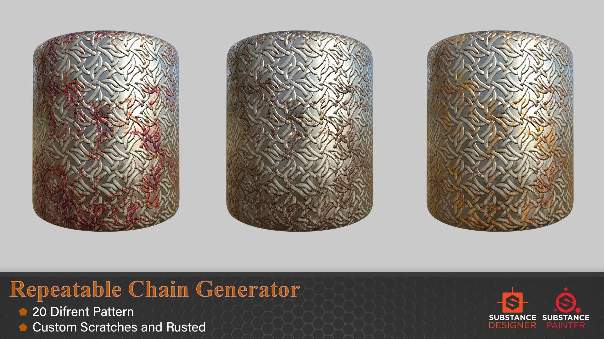 Repeatable Chain Generator 3D model CGTrader