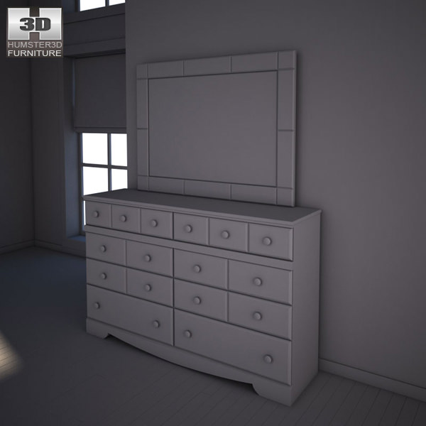 Ashley Shay Dresser Mirror Model Cgtrader Ashley Shay Dresser Mirror Model Max Obj S Fbx Mtl 3