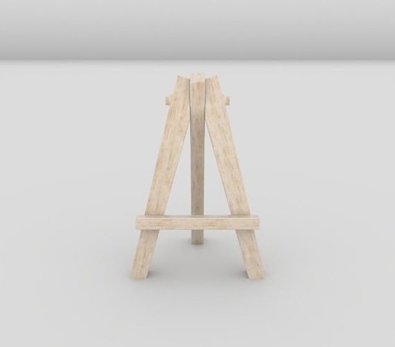 Little Wooden Easel Low-poly 3D model