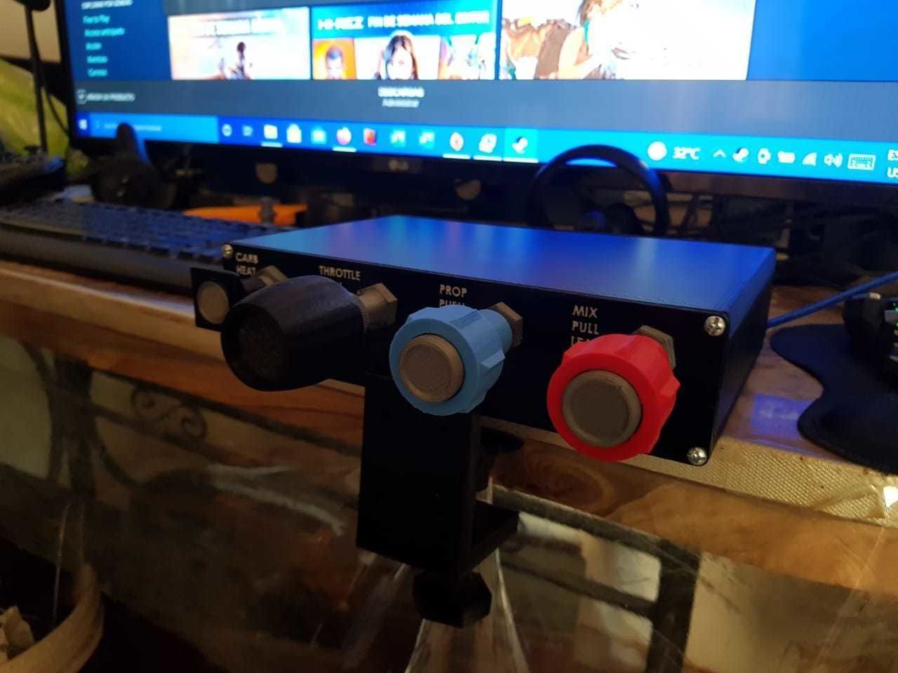 Cessna throttle style with carb heat 3D model 3D printable CGTrader