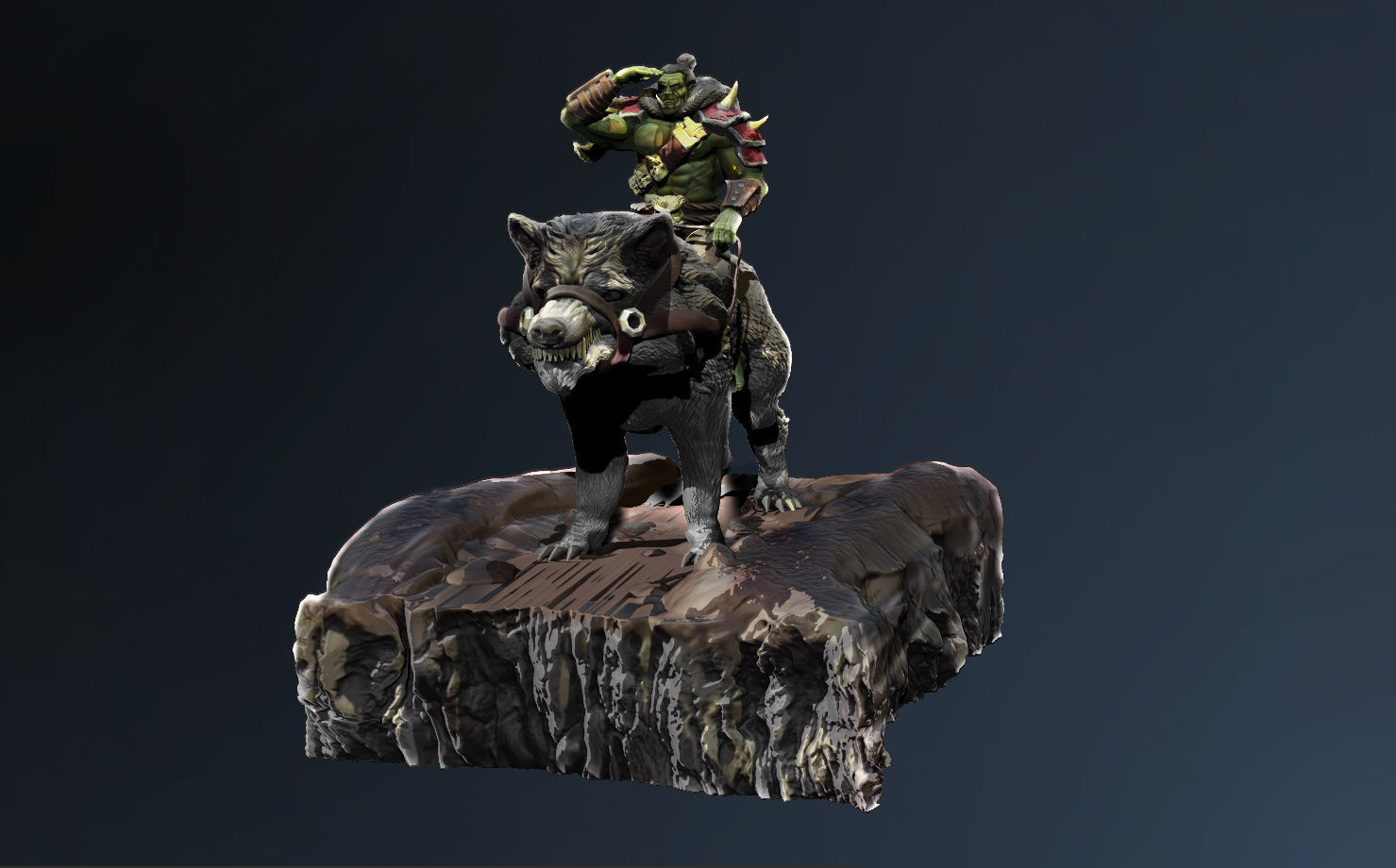 The Orc on the wolf