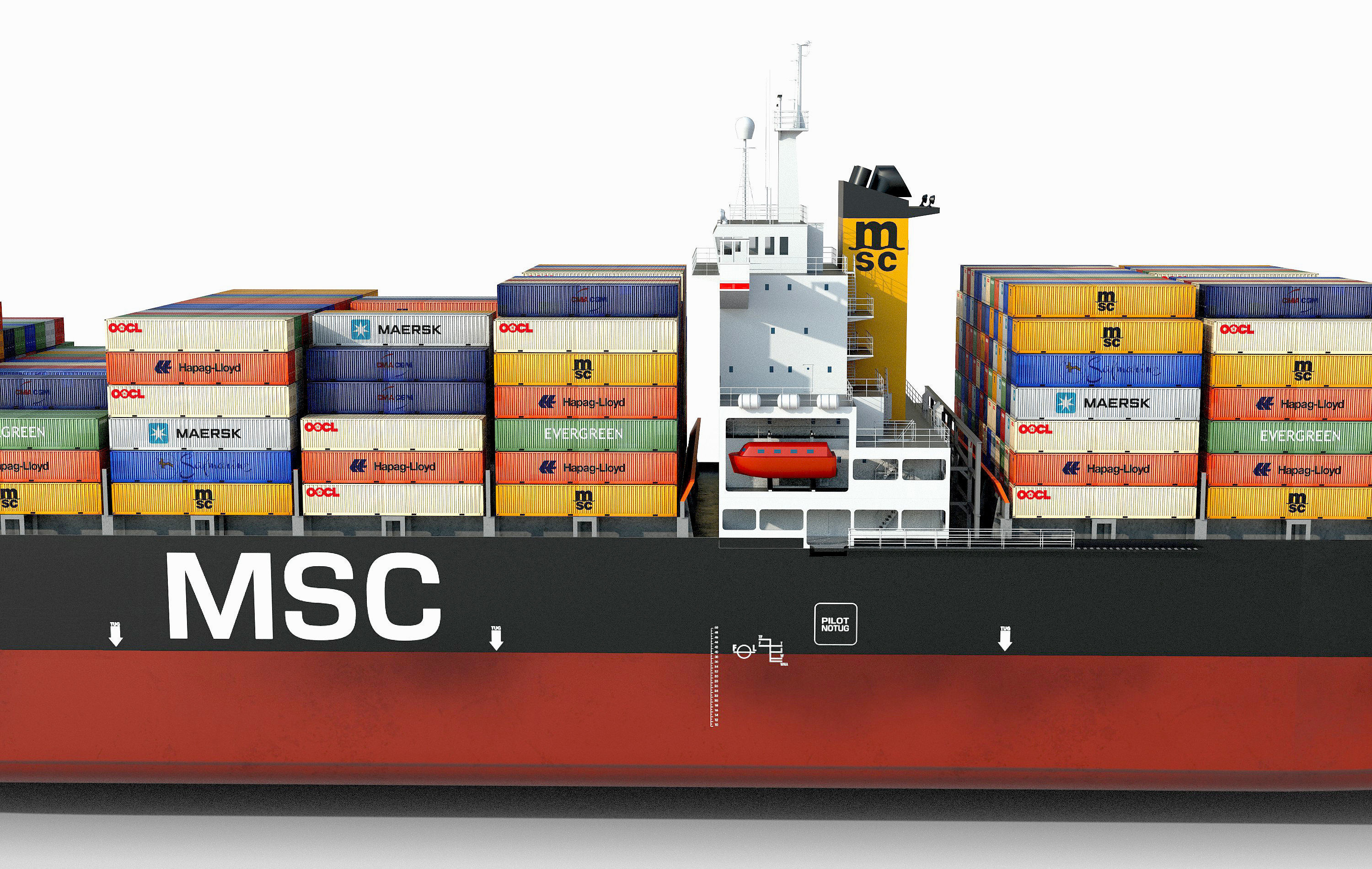 3D model Container ship lowpoly VR / AR / low-poly | CGTrader