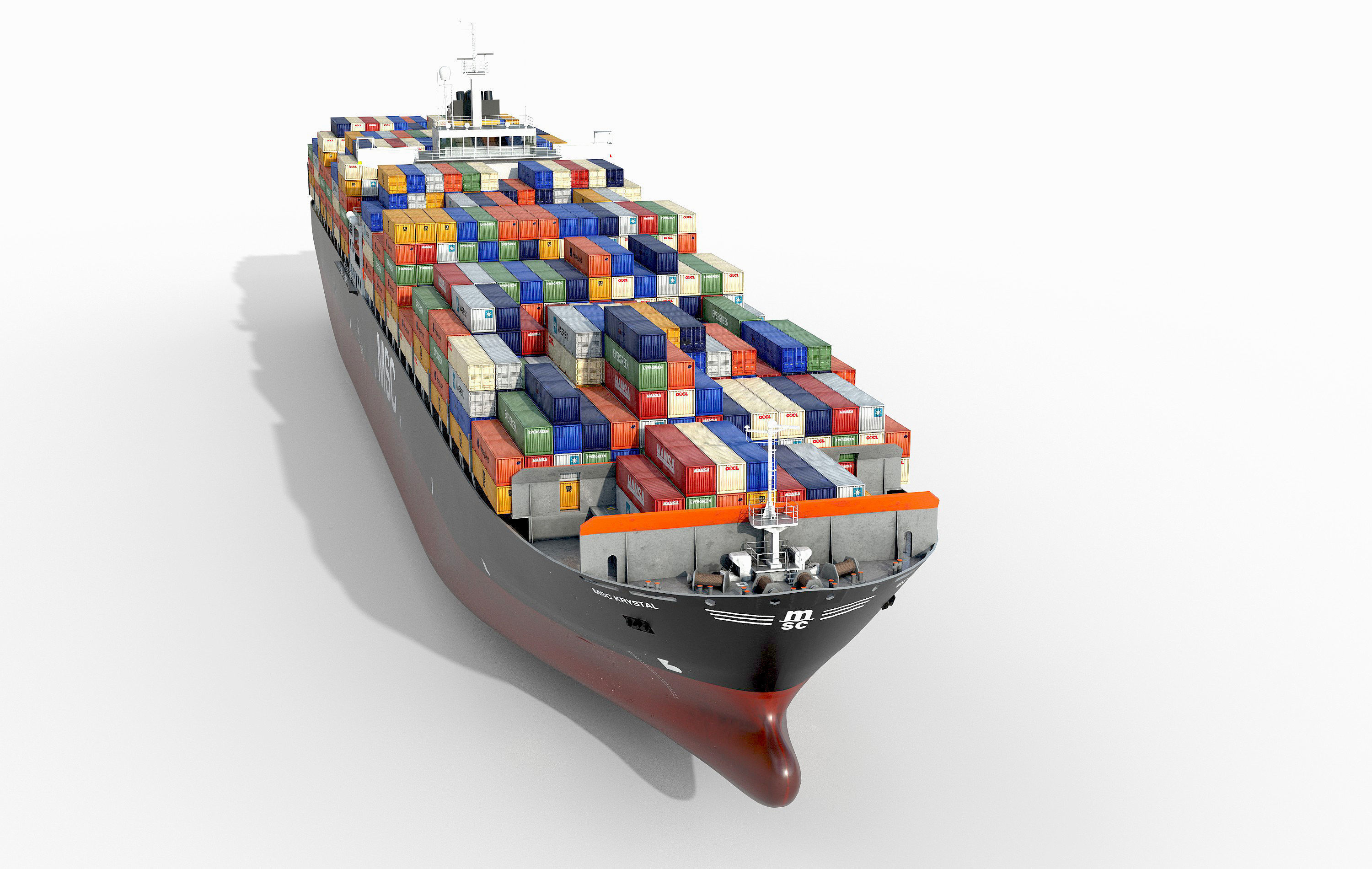 3D model Container ship lowpoly VR / AR / low-poly | CGTrader