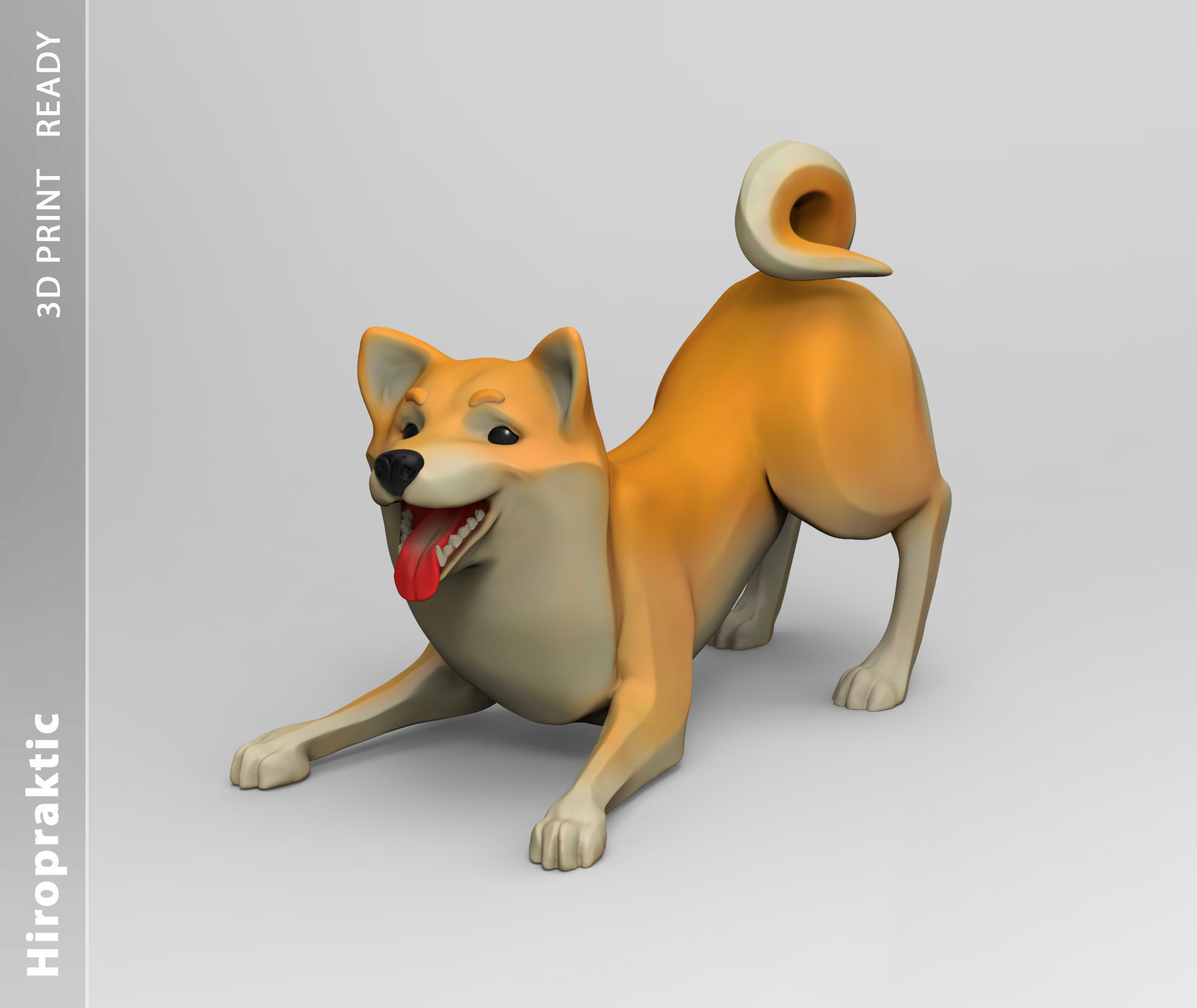 Doggie Shiba-inu 02 statuette 3D print model