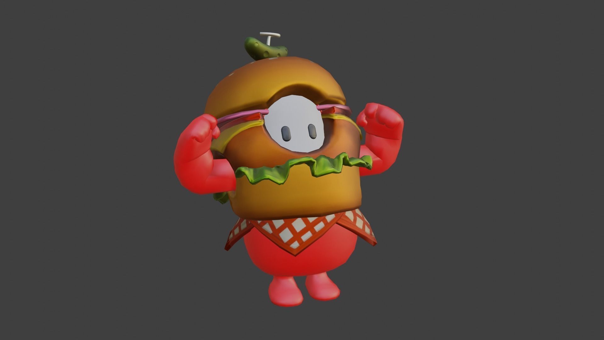 Burger Fall Guys 3d Model