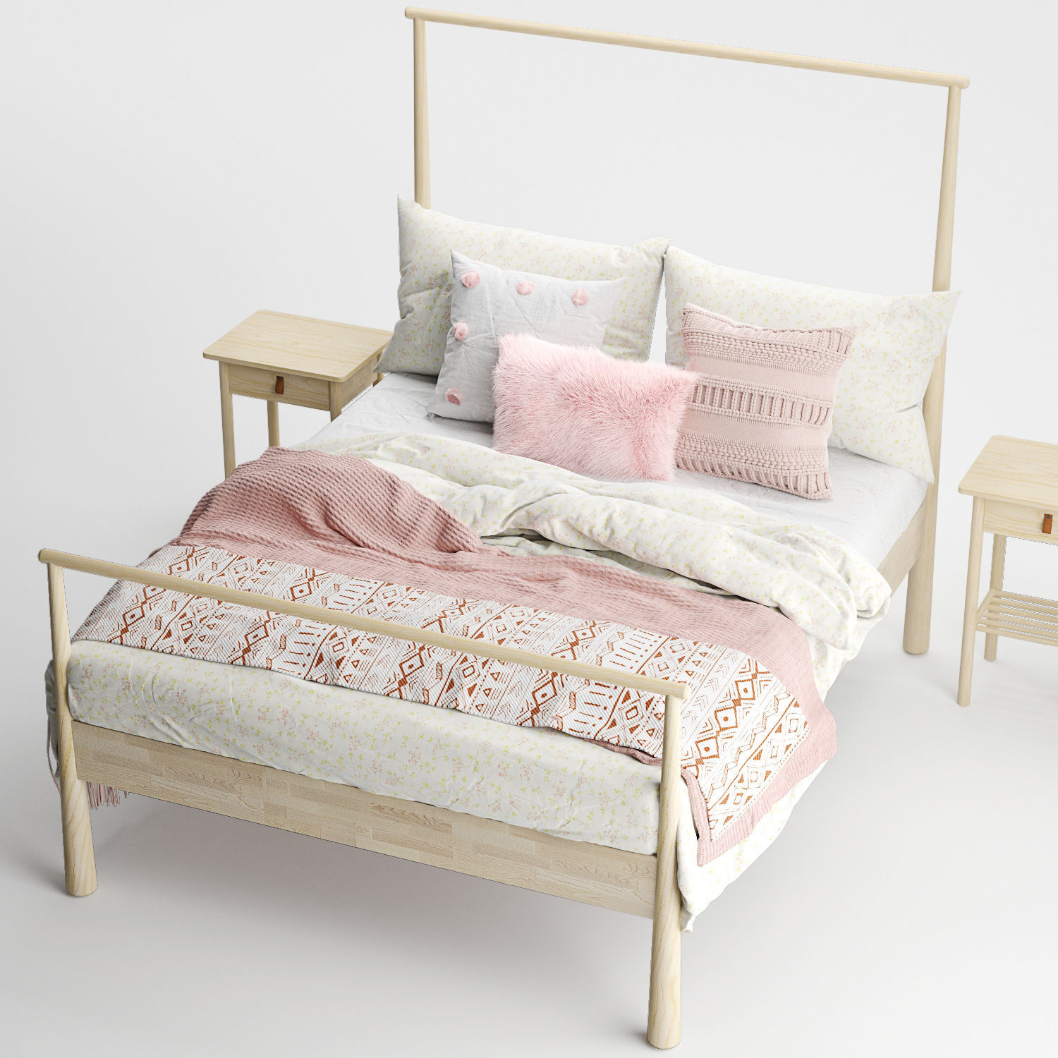GJORA Bed frame 3D model CGTrader