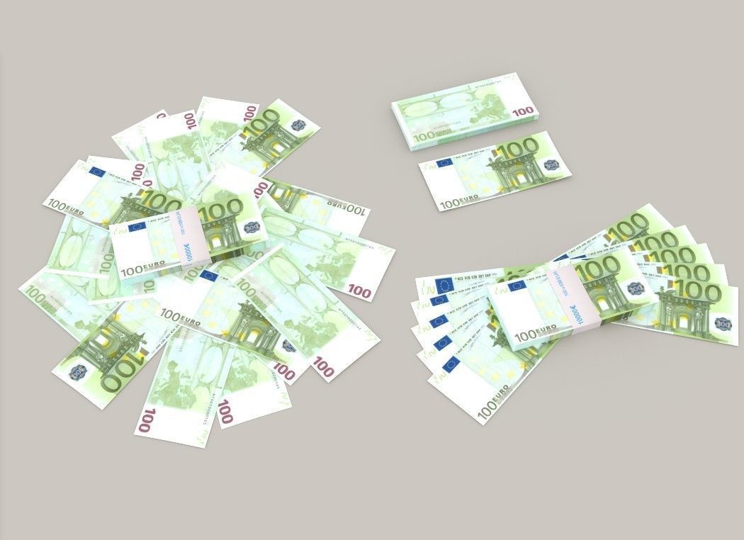 100 euro banknote packs