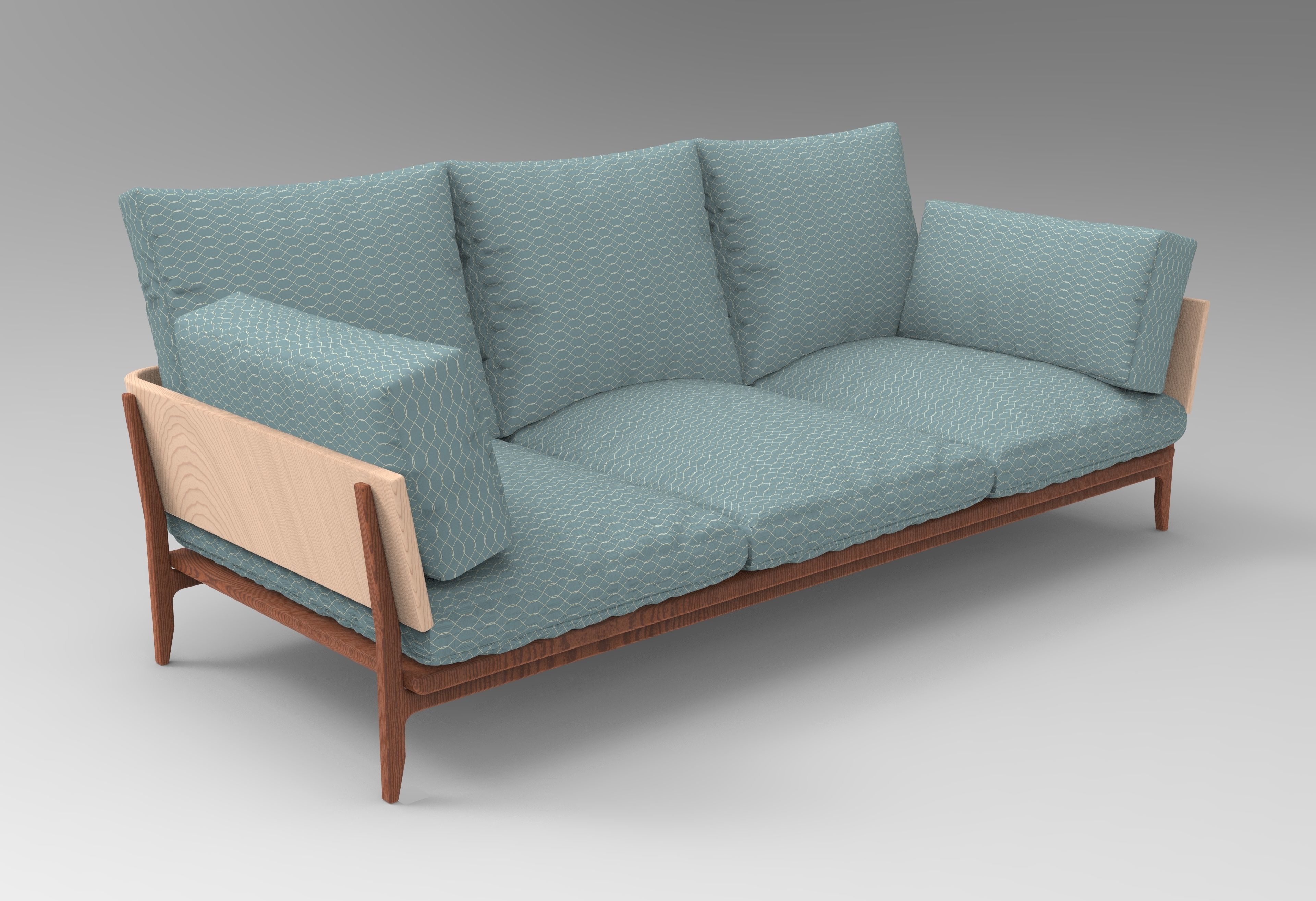 Floyd sofa 3D model lowpoly CGTrader